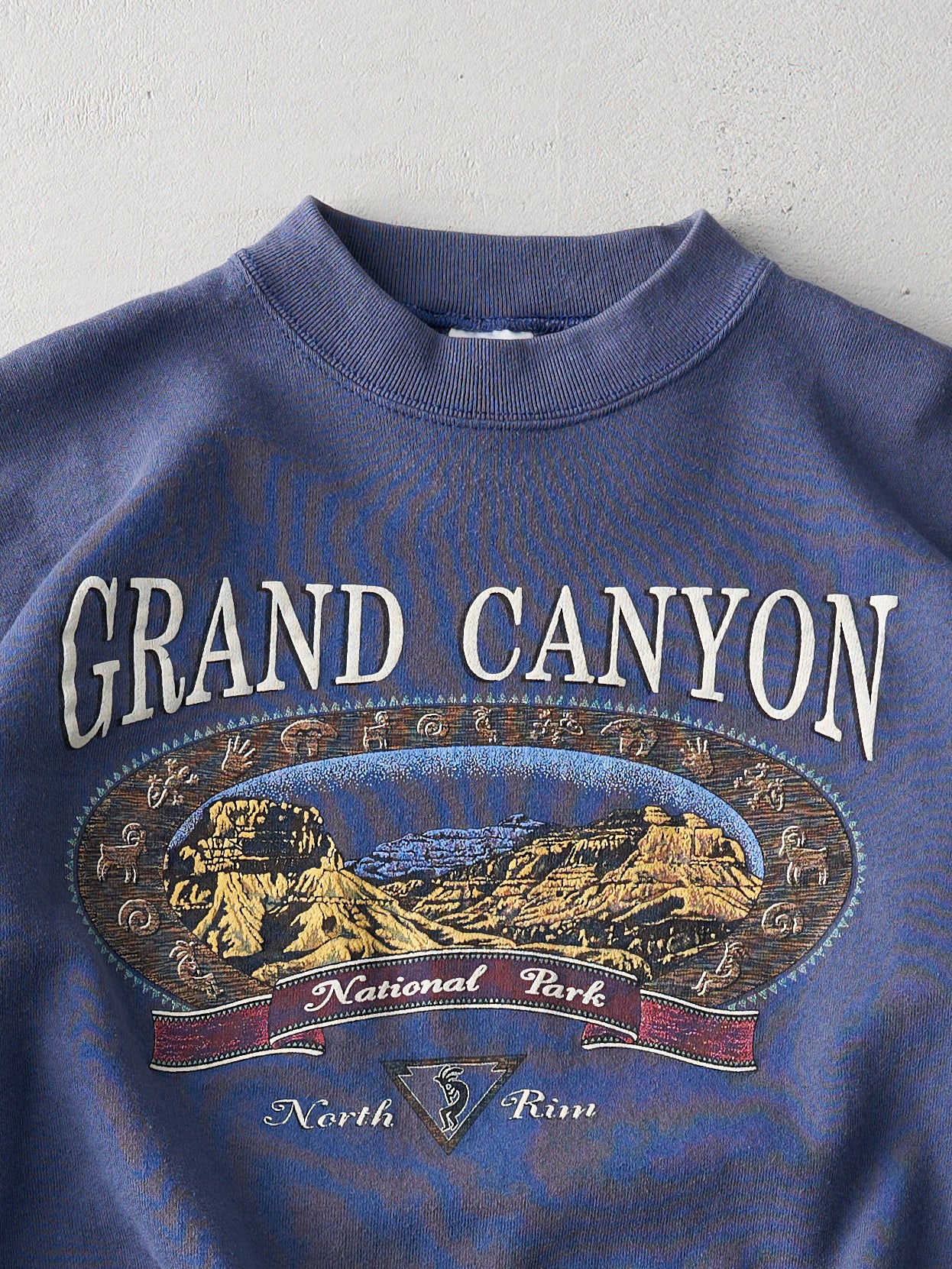 Vintage 90s Faded Blue Grand Canyon Boxy Crewneck (M)