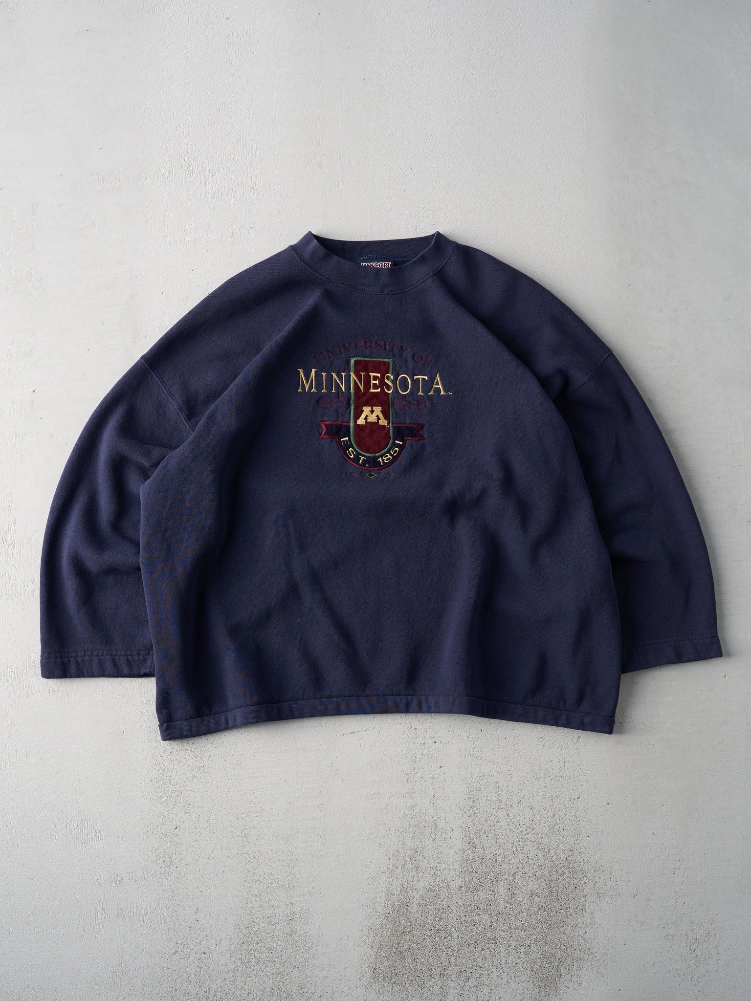 Vintage 90s Navy Blue University of Minnesota Crewneck (XXL)