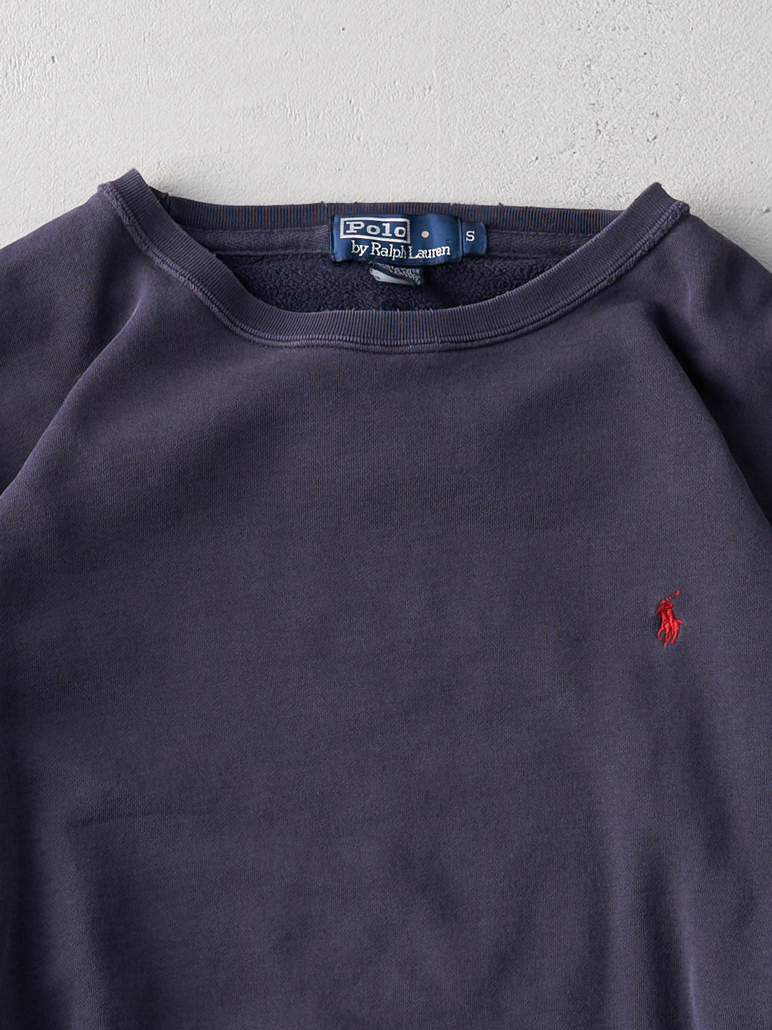 Vintage 90s Faded Black Polo by Ralph Crewneck (M)