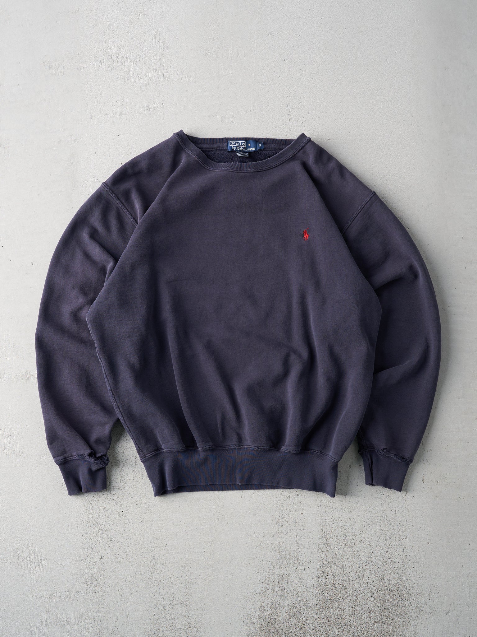 Vintage 90s Faded Black Polo by Ralph Crewneck (M)