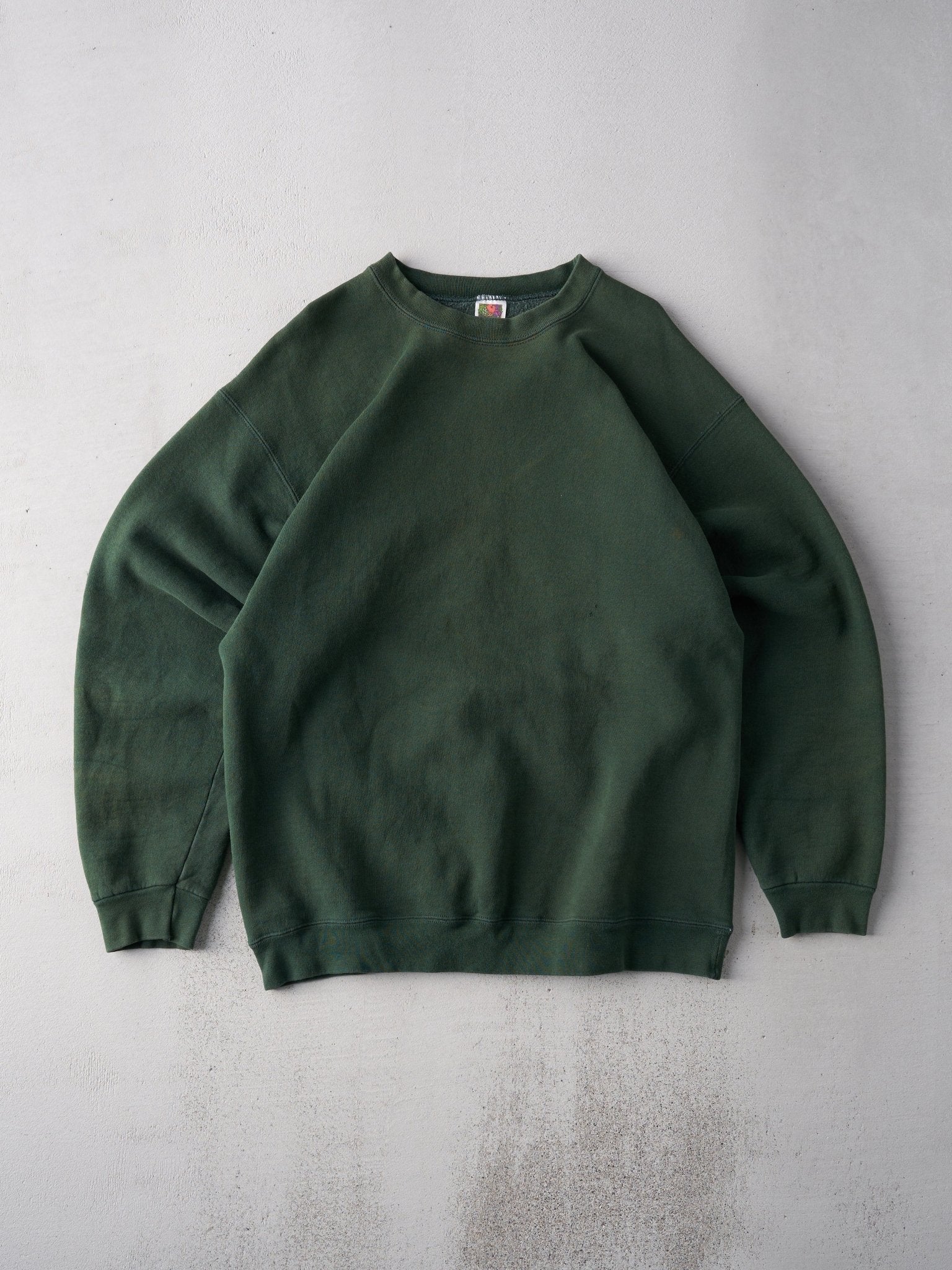 Vintage 90s Forest Green Blank Crewneck (L)