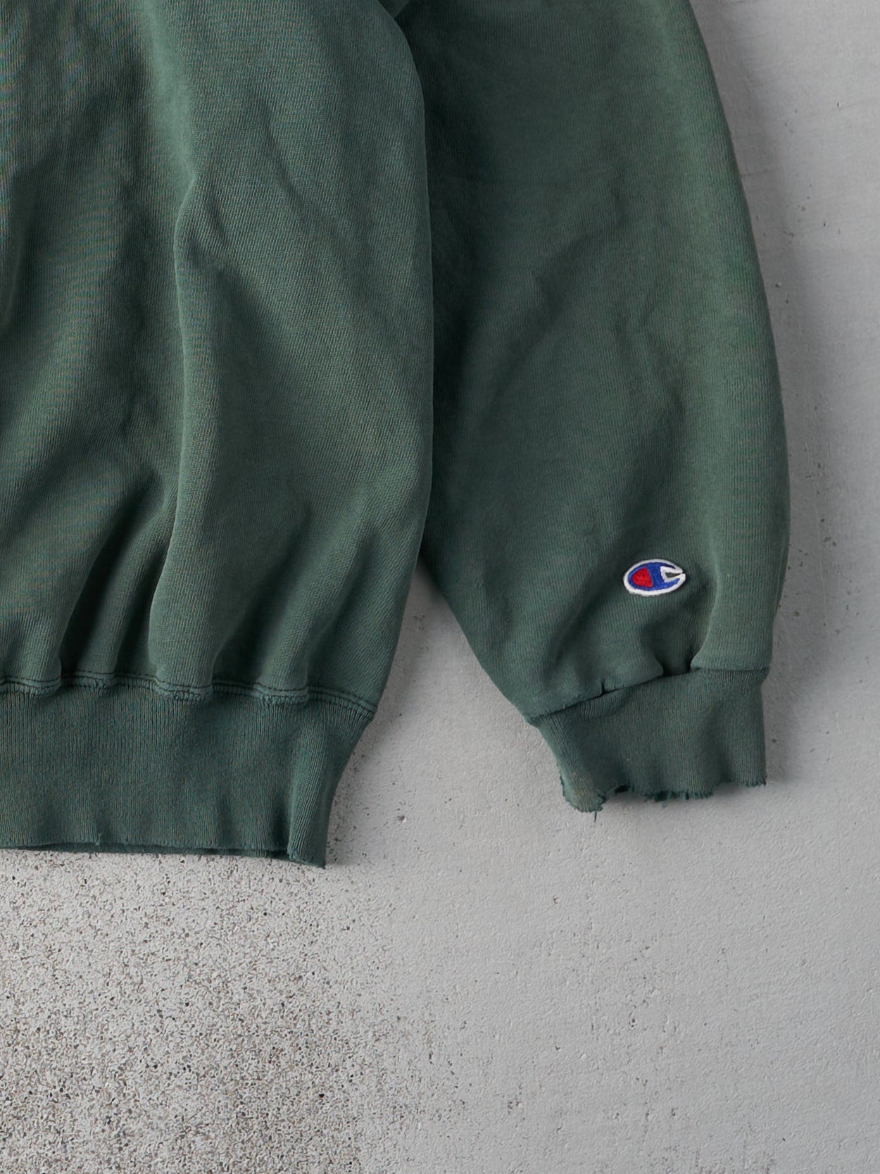 Vintage 90s Faded Forest Green Champion Crewneck (XL)
