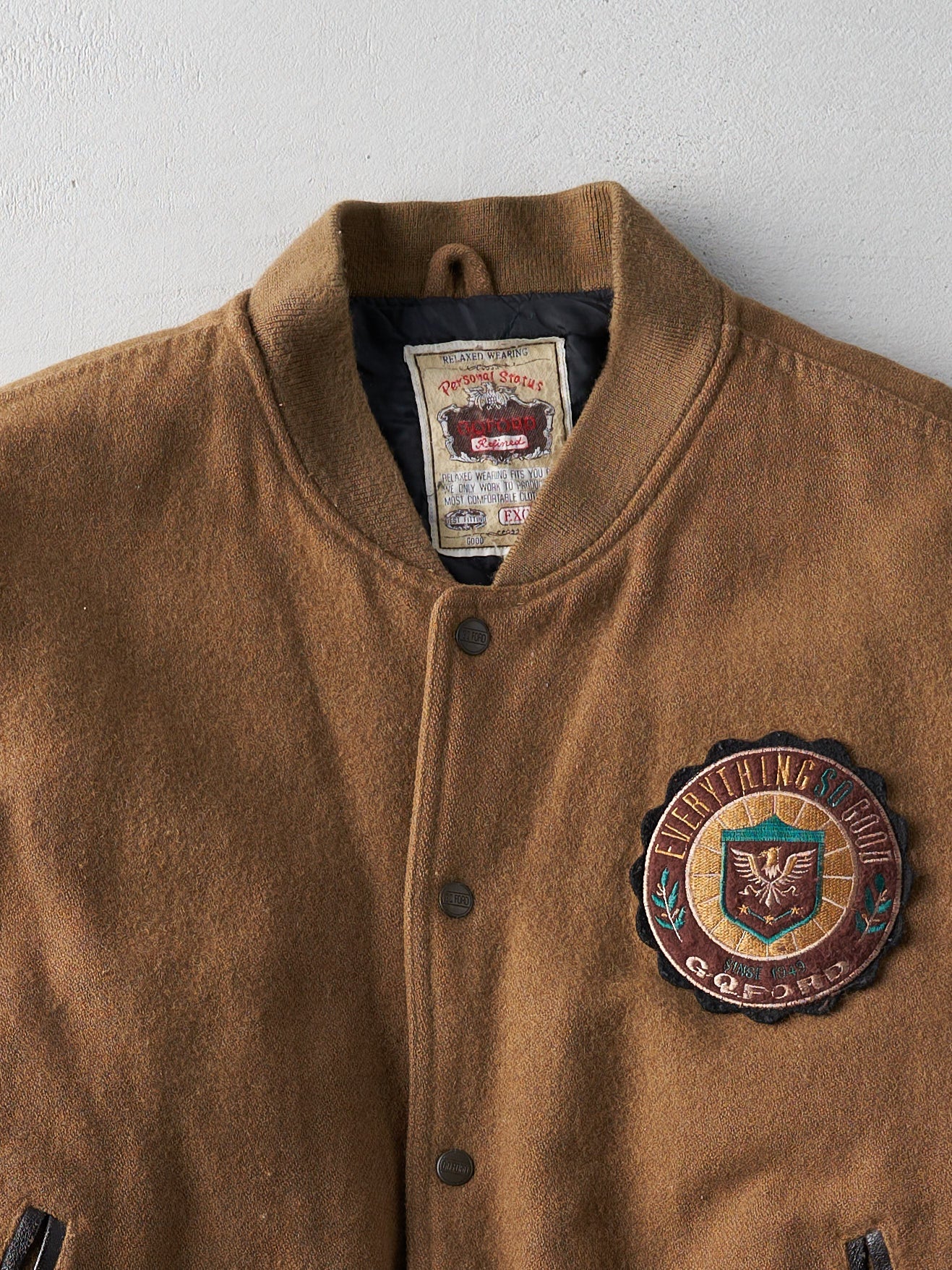 Vintage 70s Brown GOFORD Varsity Jacket (M)