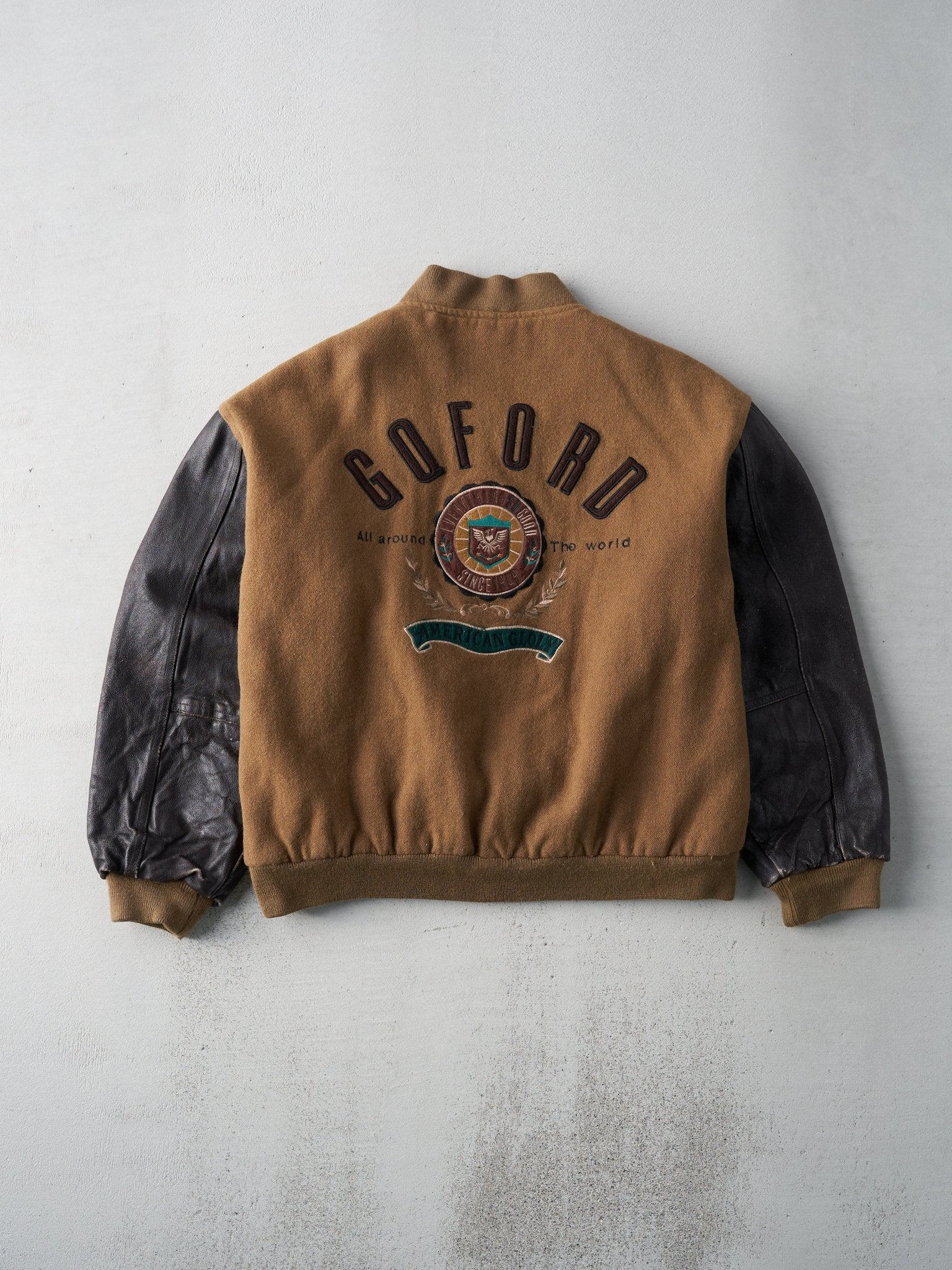 Vintage 70s Brown GOFORD Varsity Jacket (M)