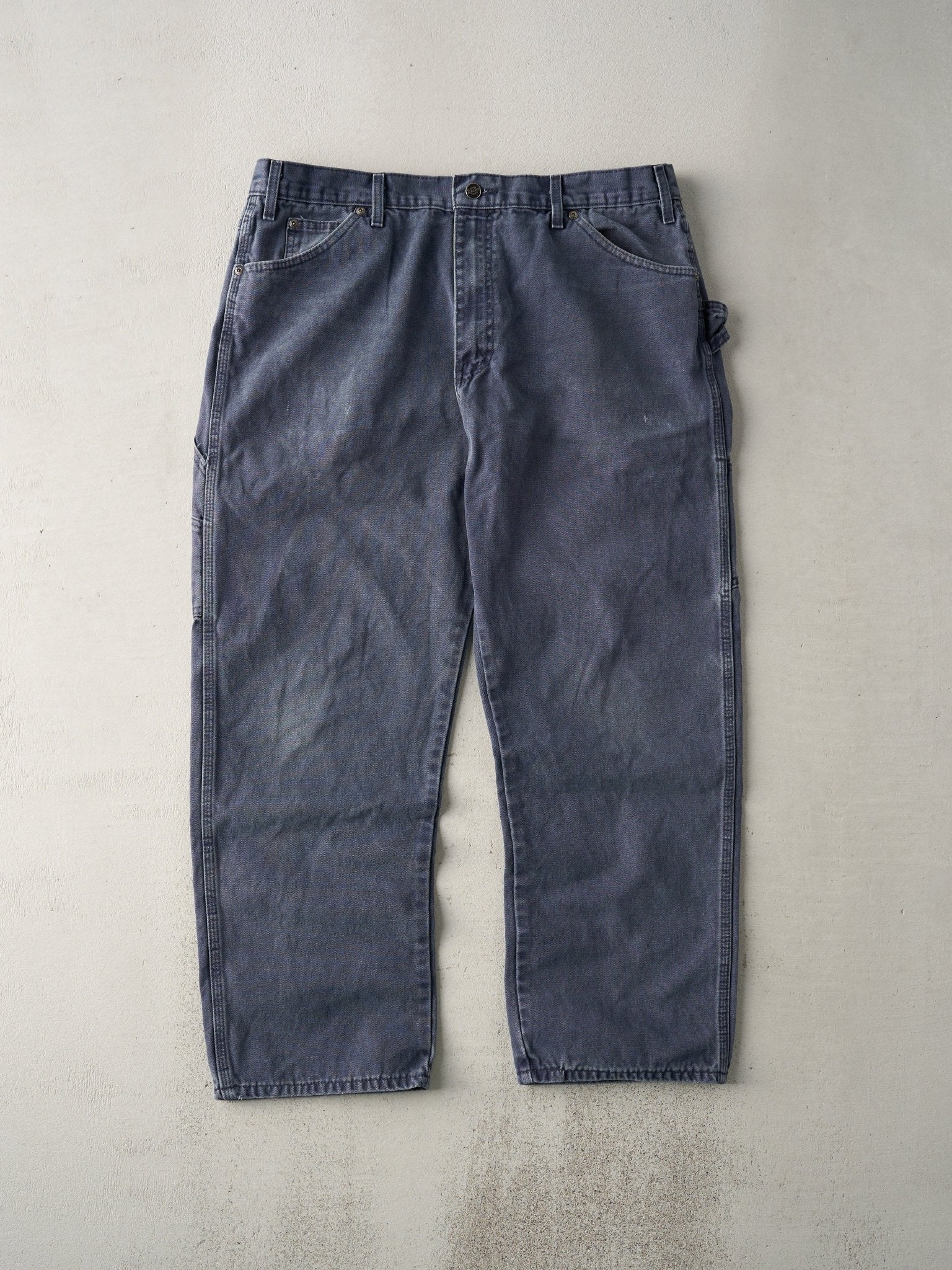 Vintage 90s Washed Navy Blue Dickies Carpenter Pants (38x29)