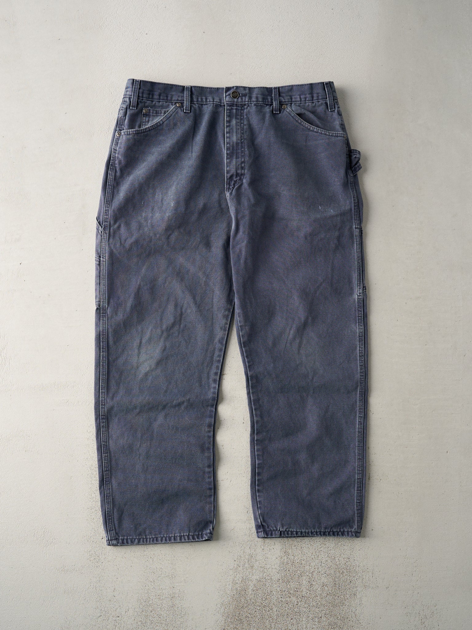 Vintage 90s Washed Navy Blue Dickies Carpenter Pants (38x29)