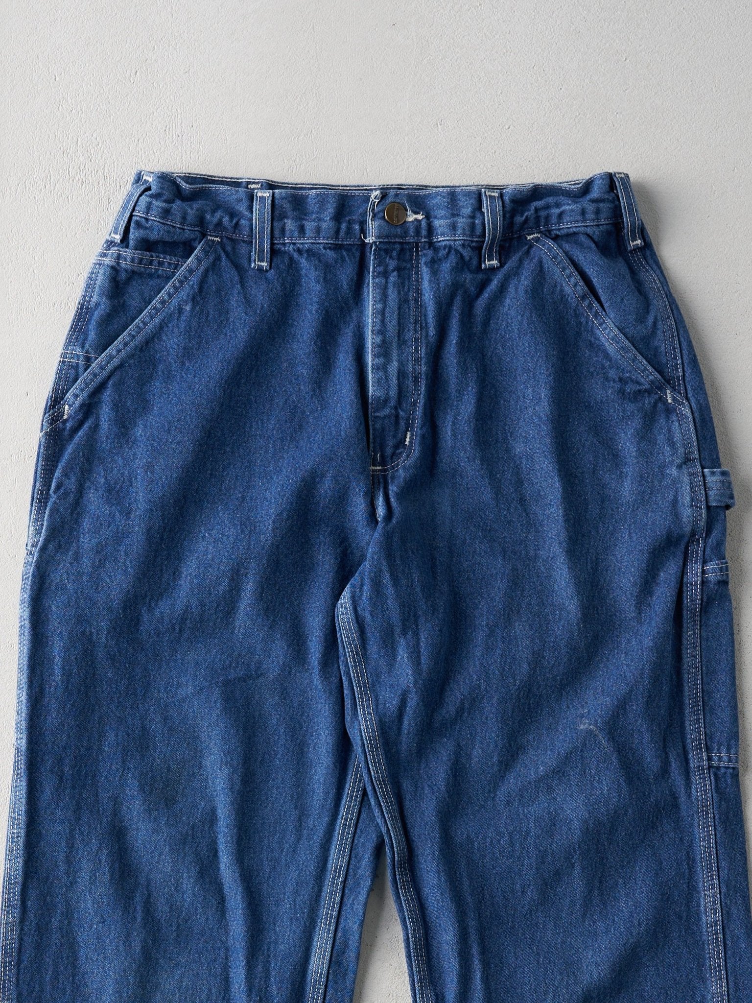 Vintage Y2K Dark Wash Carhartt Dungaree Carpenter Pants (32x29)