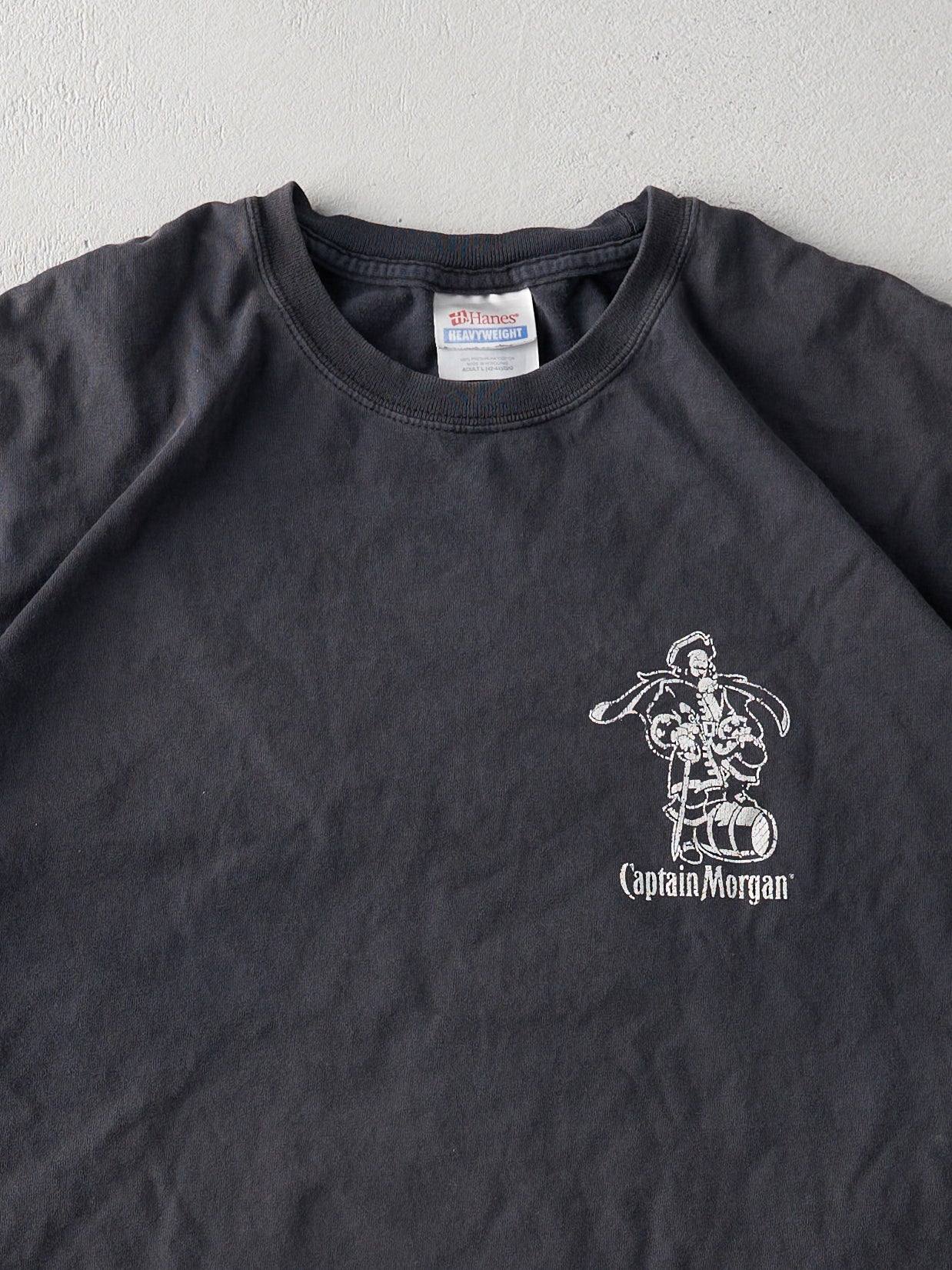 Vintage 90s Black Captain Morgan Tee (M)