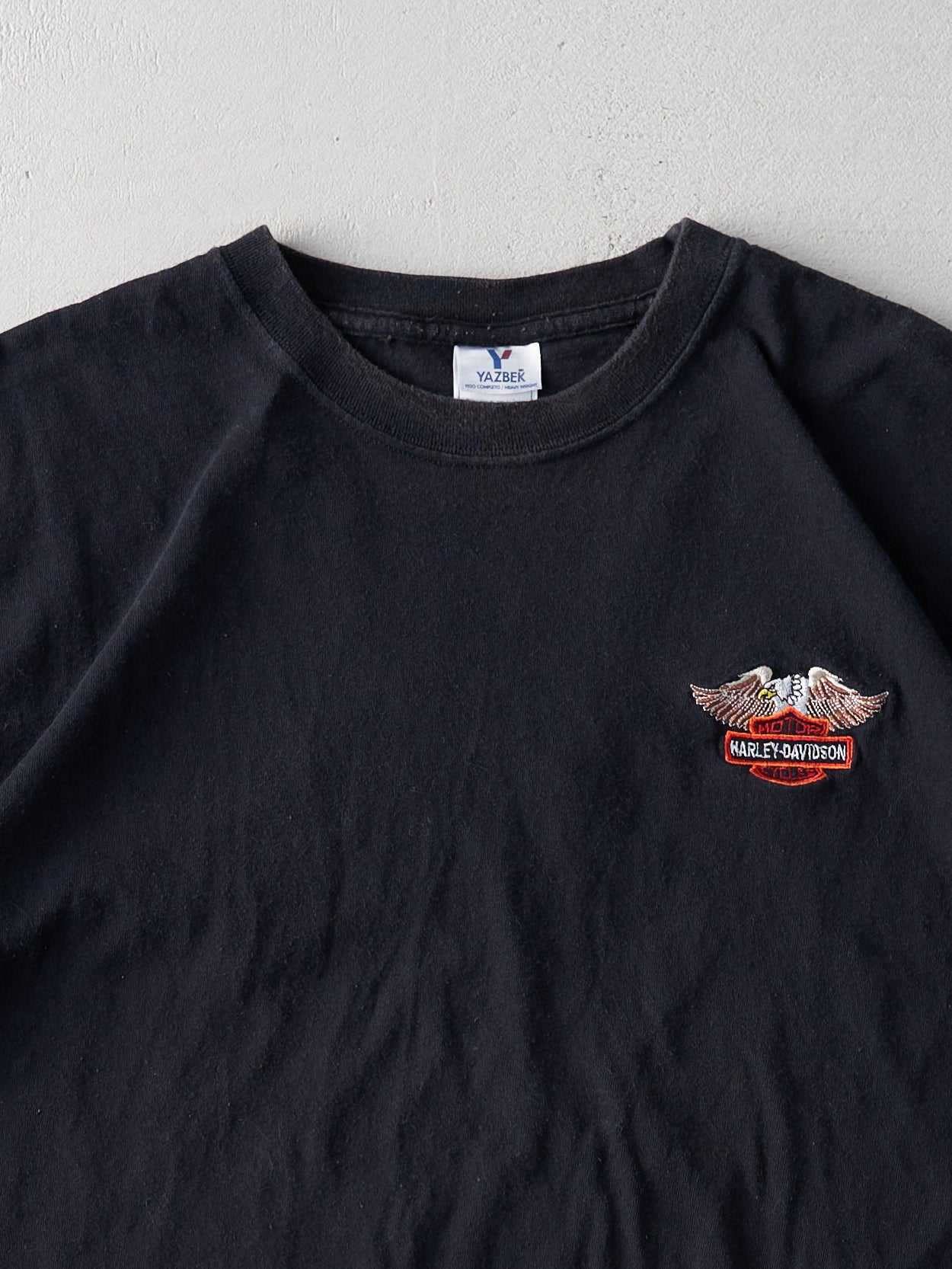 Vintage 90s Black Harley Davidson Embroidered Mexico Bootleg Tee (M/L)