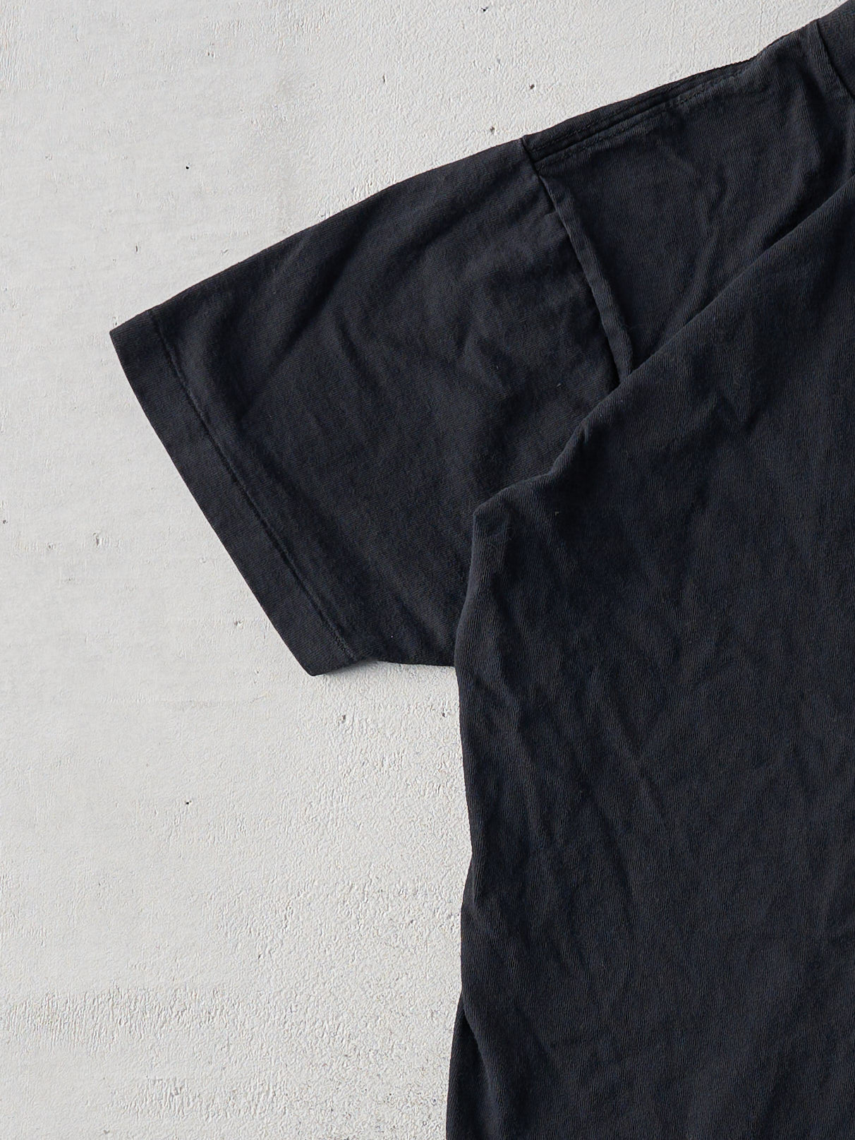 Vintage 90s Black Single Stitch Blank Pocket Tee (S)