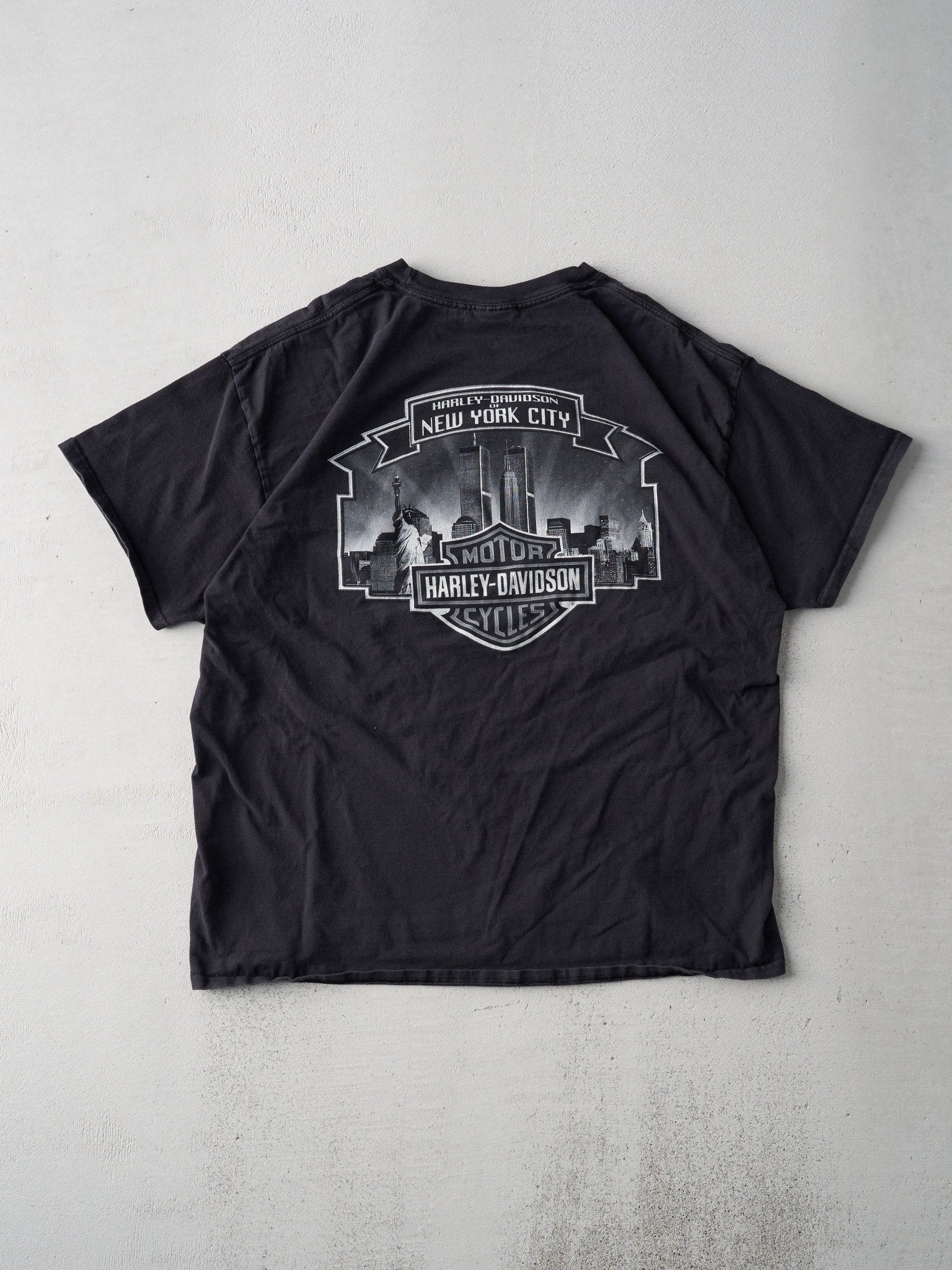Vintage Black Harley Davidson New York Tee (L)