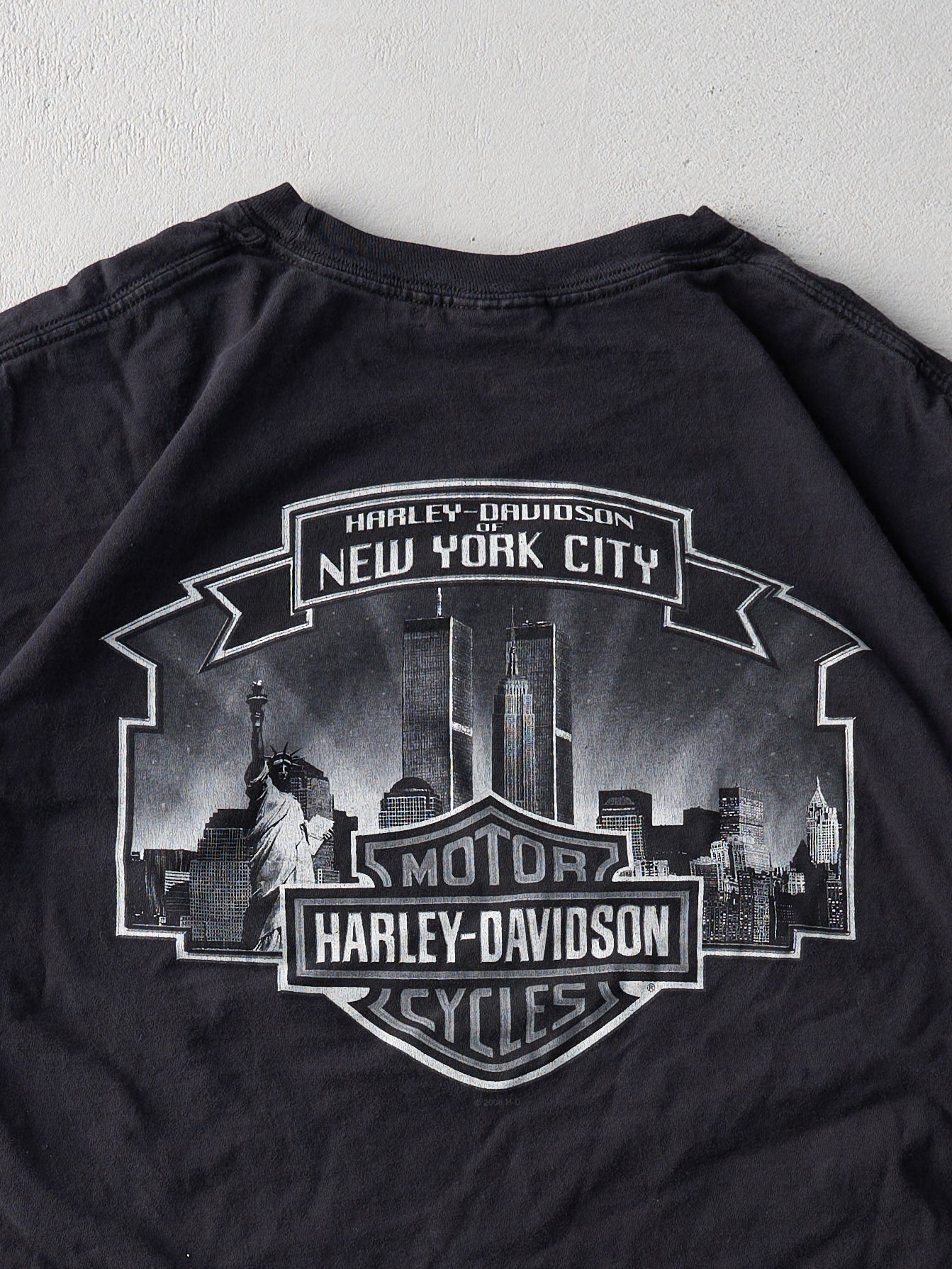 Vintage Black Harley Davidson New York Tee (L)