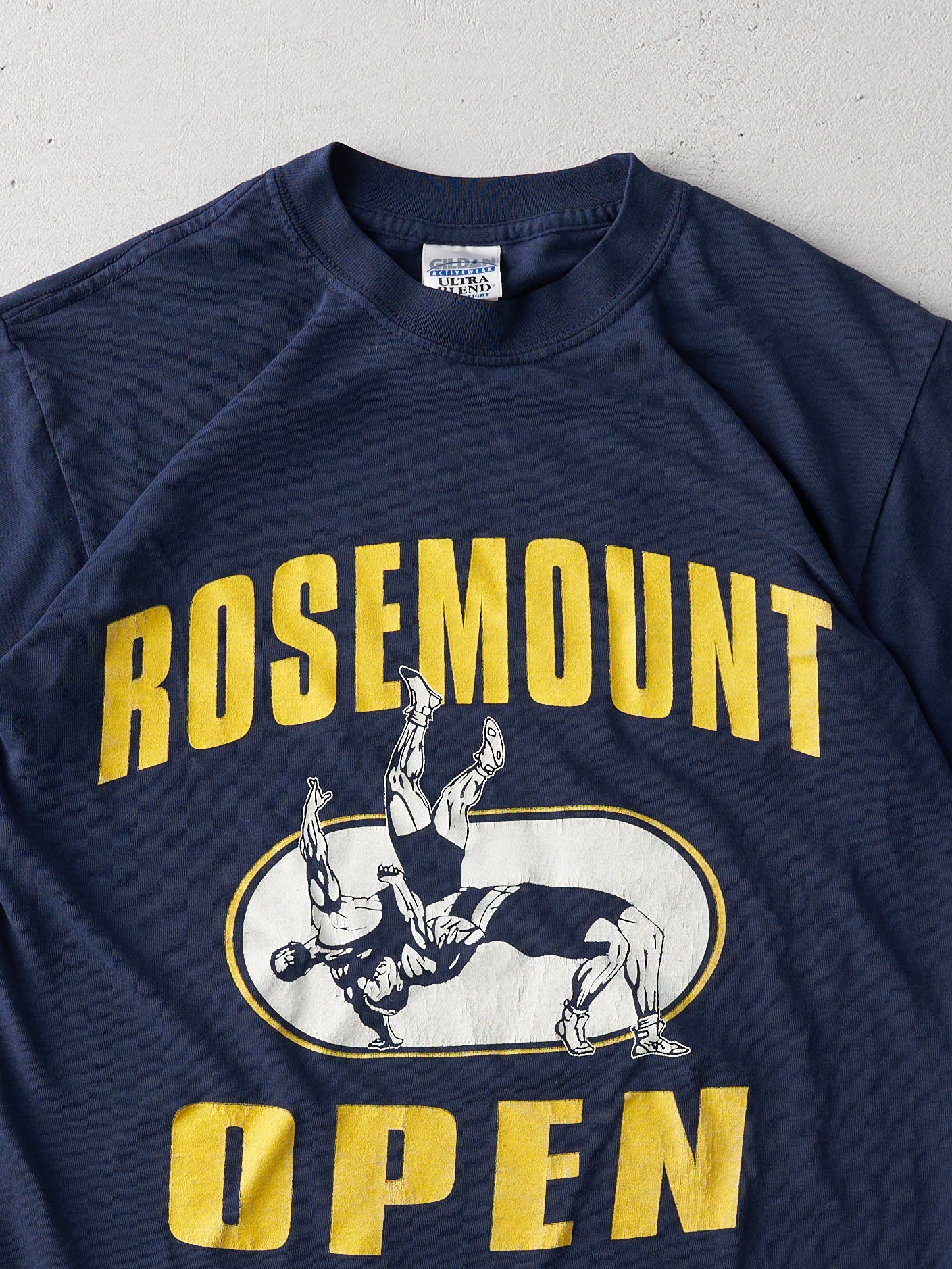 Vintage 90s Navy Rosemount Wrestling Open Staff Tee (XS)