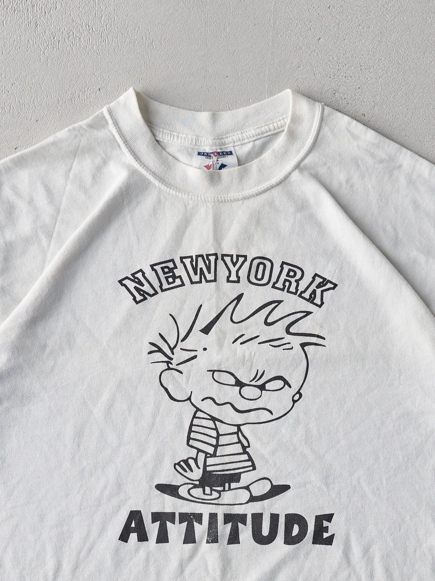 Vintage 90s White New York Attitude Tee (M/L)