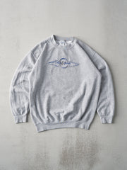 Vintage 90s Light Grey New York Embroidered Crewneck (M/L)