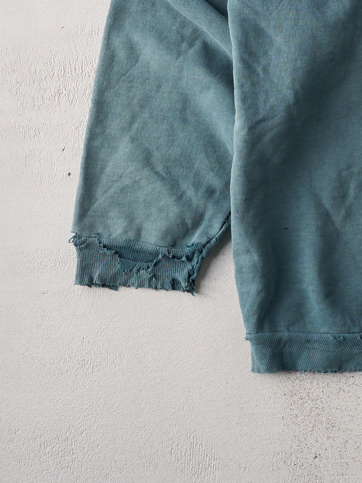 Vintage 90s Faded Green Boxy Blank Crewneck (XXL)