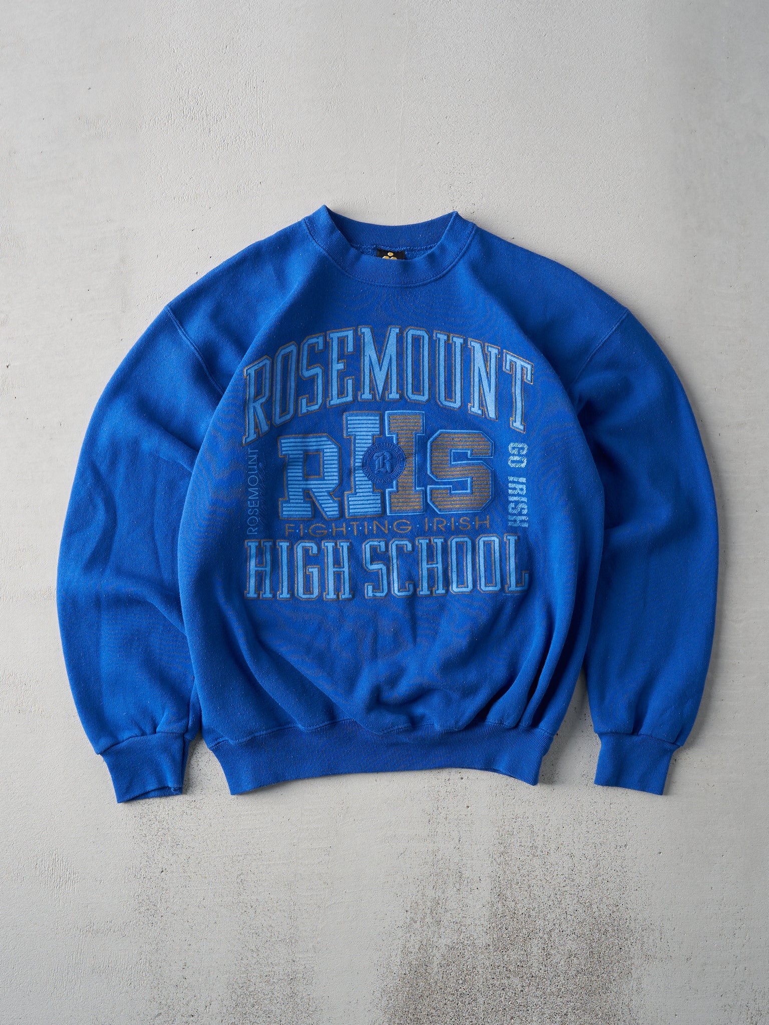 Vintage 90s Royal Blue Rosemount High School Crewneck (L)