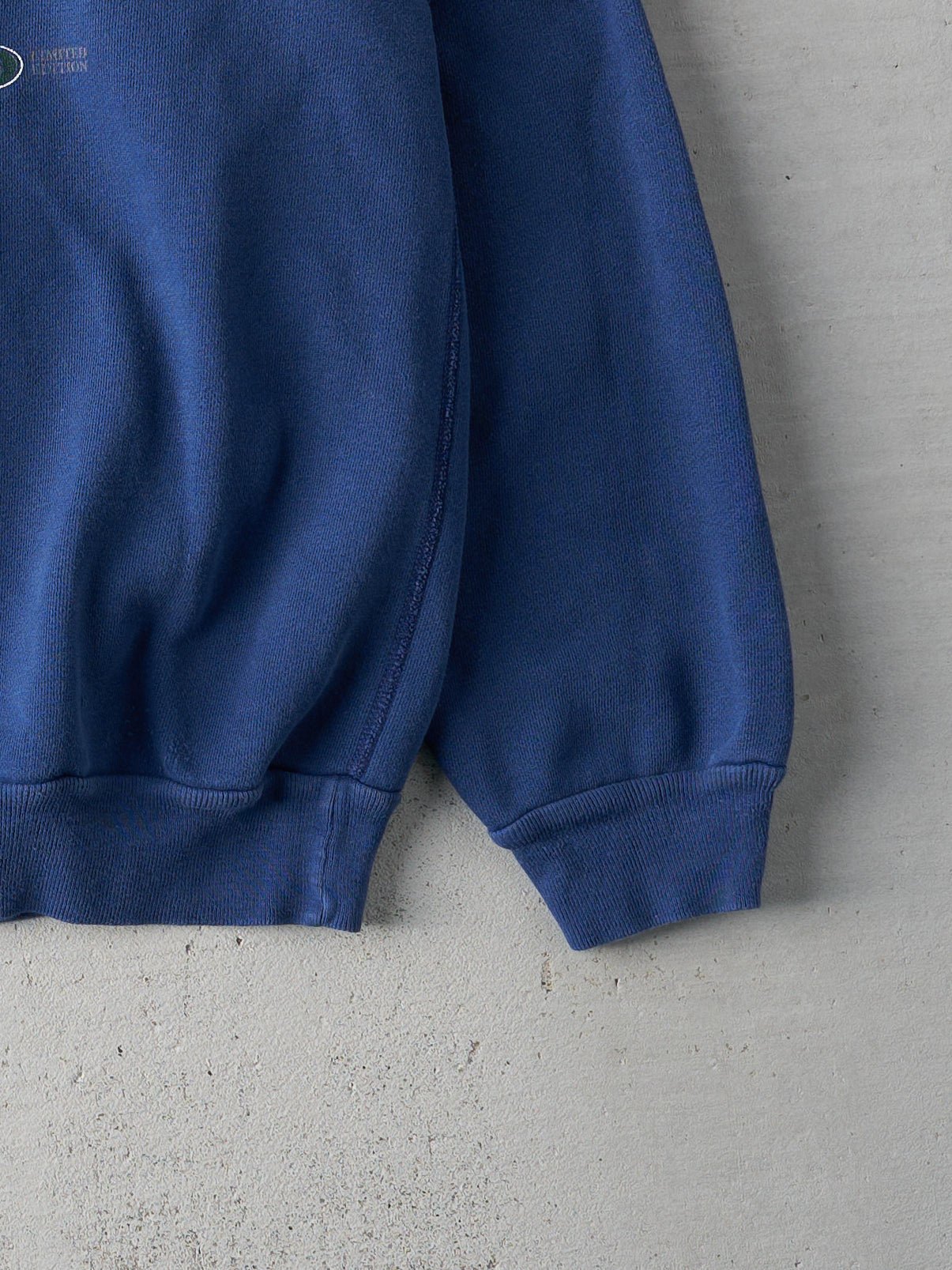 Vintage 80s Faded Navy Blue Cotton Ginny Boxy Crewneck (M/L)