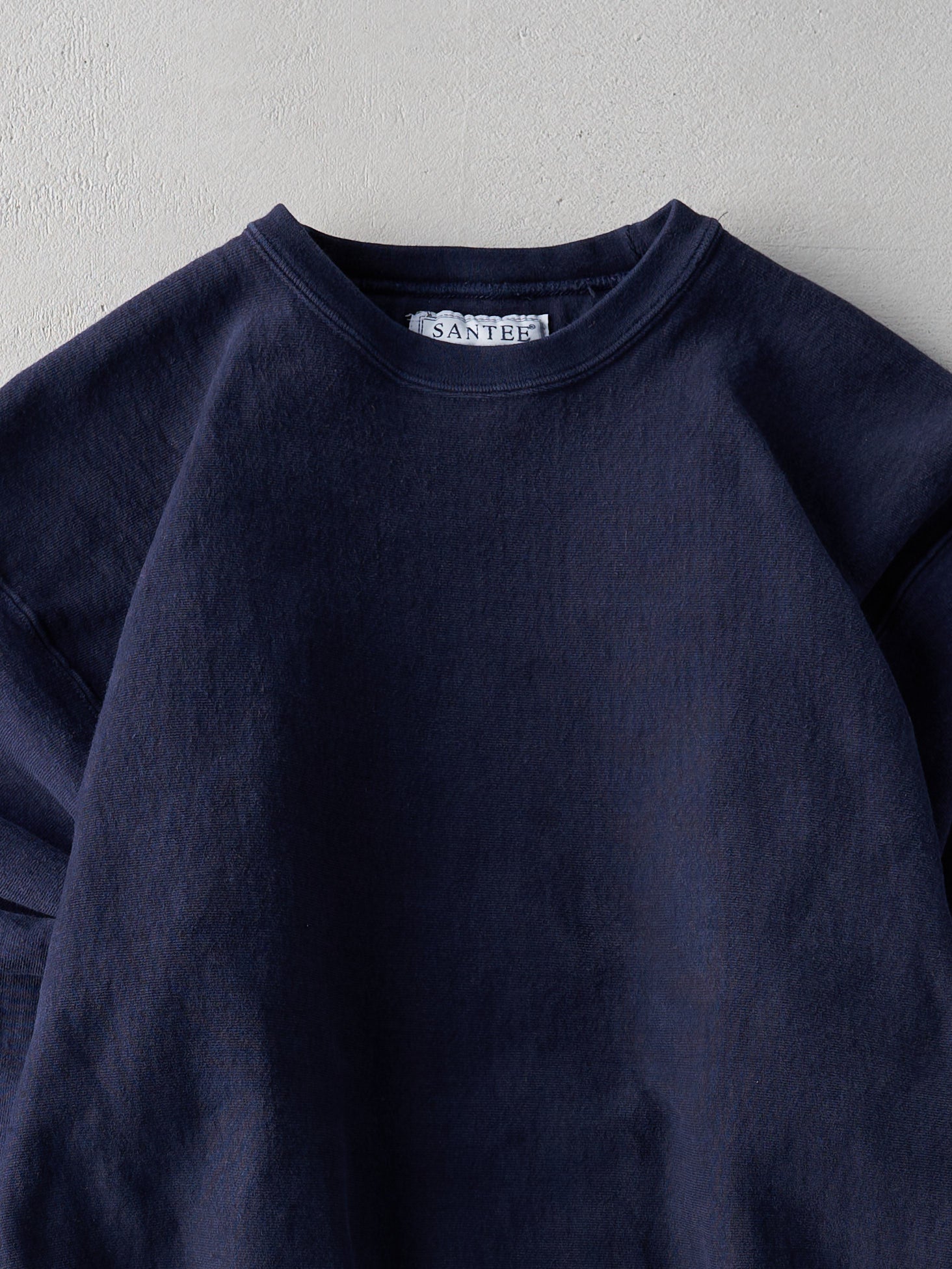 Vintage 90s Navy Boxy Blank Crewneck (L/XL)