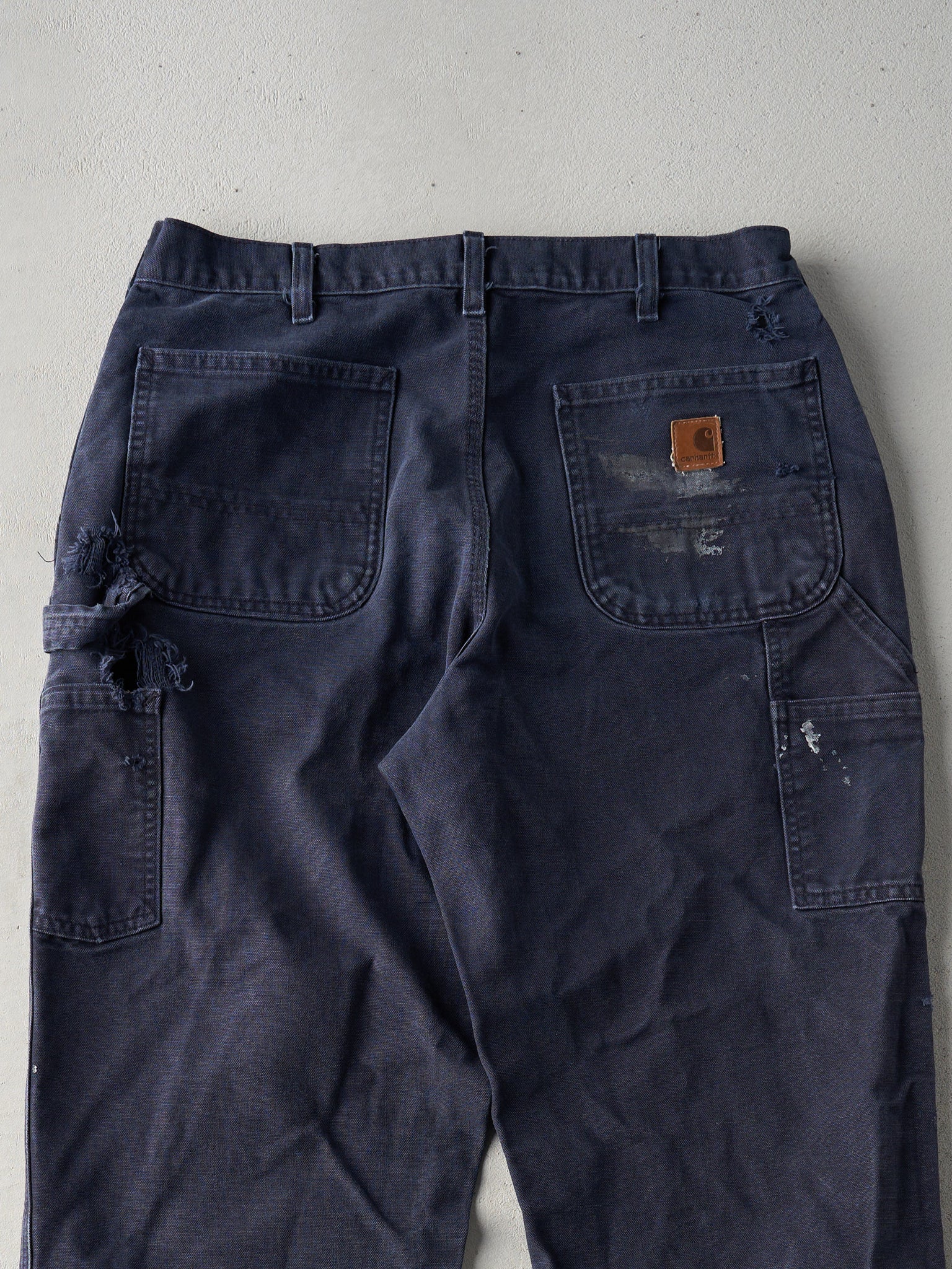 Vintage Y2K Navy Dungaree Fit Carhartt Carpenter Pants (33x32)