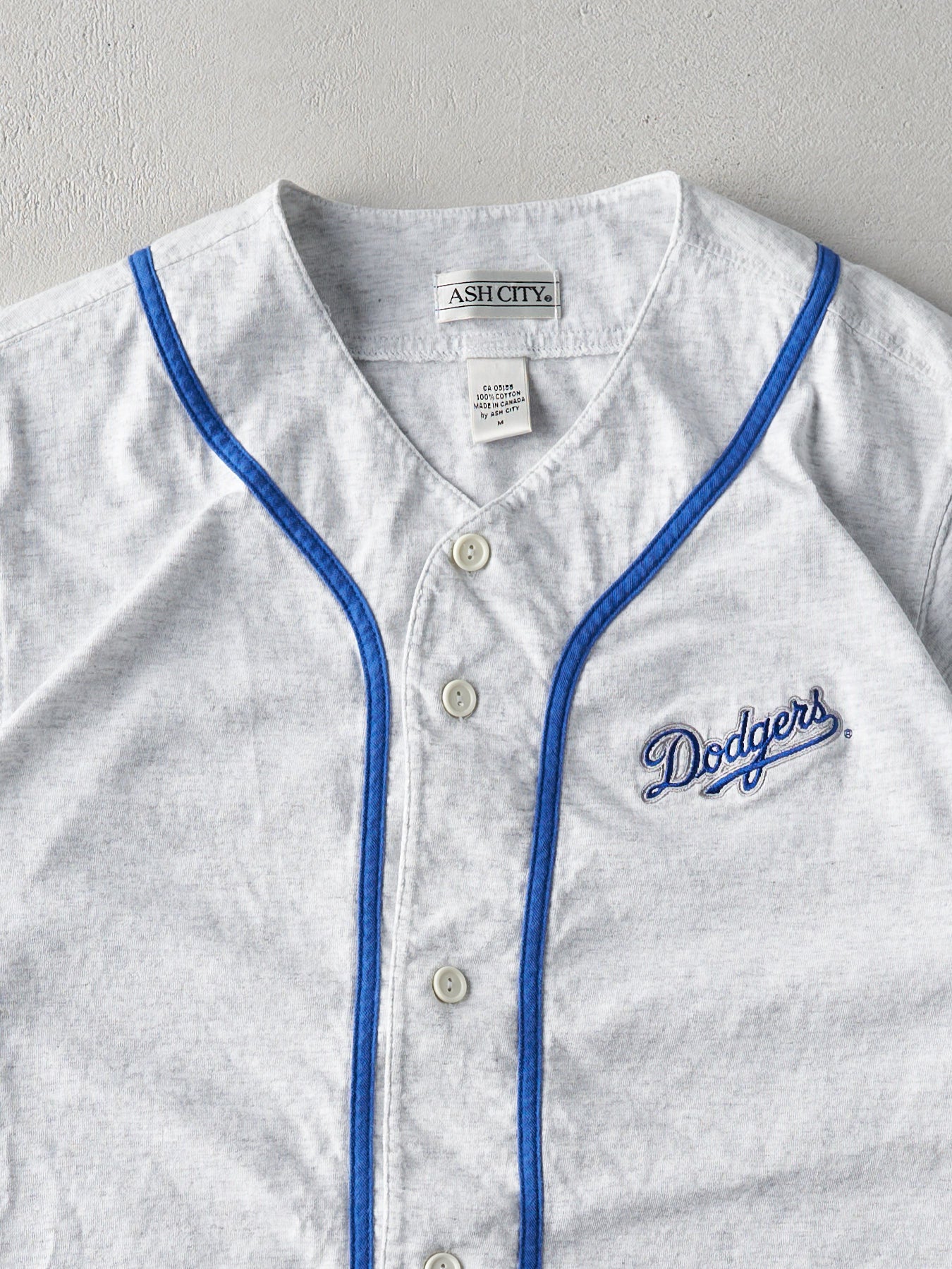 Vintage 90s Grey Dodgers Cotton Jersey (M)