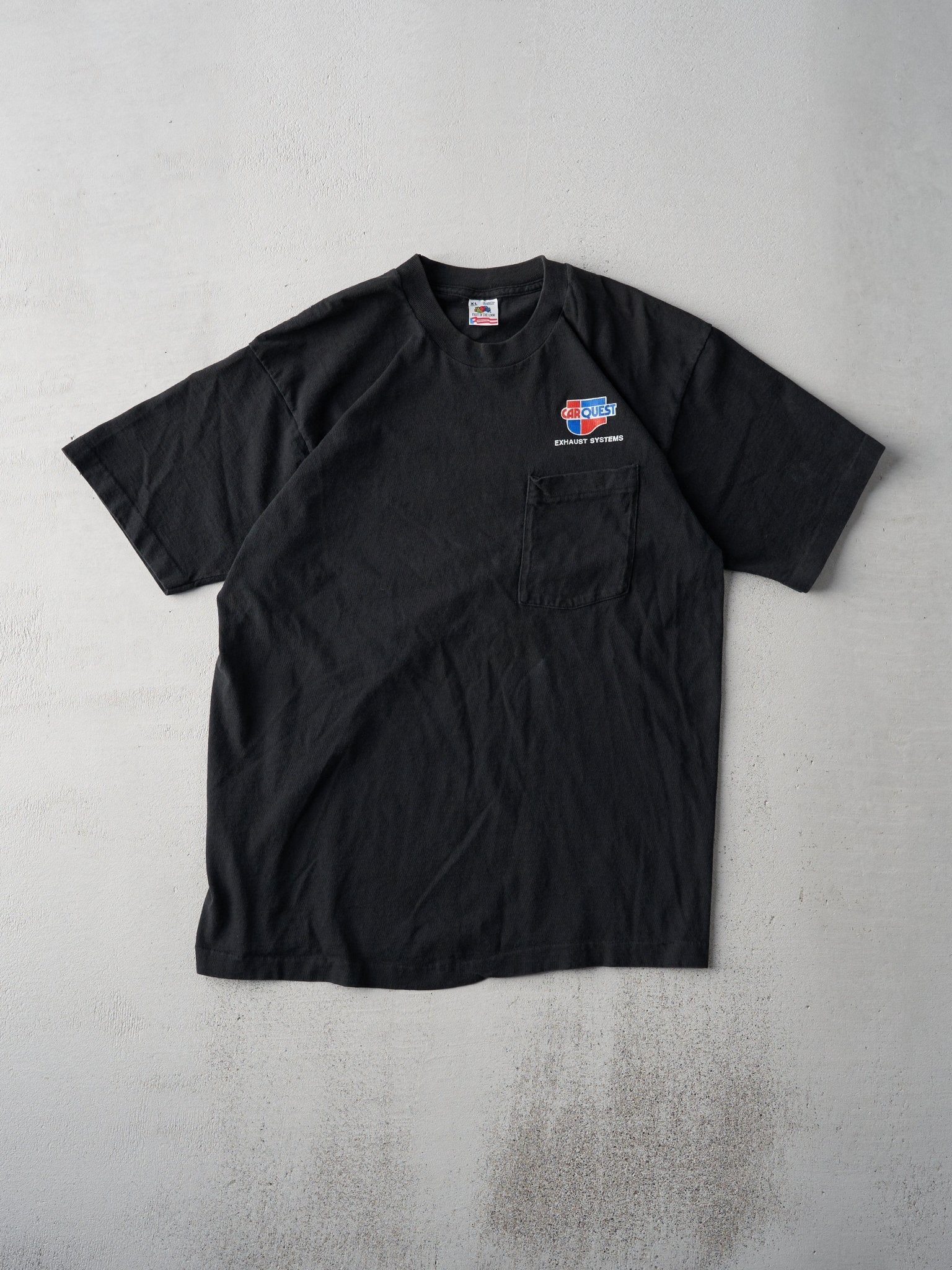 Vintage 90s Black Car Quest Single Stitch Pocket Tee (M/L)