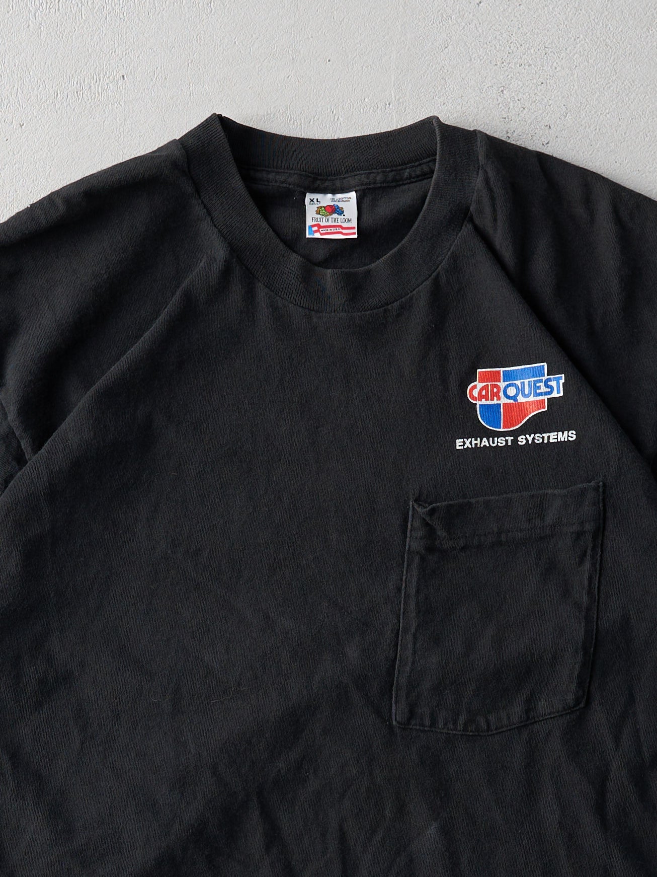 Vintage 90s Black Car Quest Single Stitch Pocket Tee (M/L)