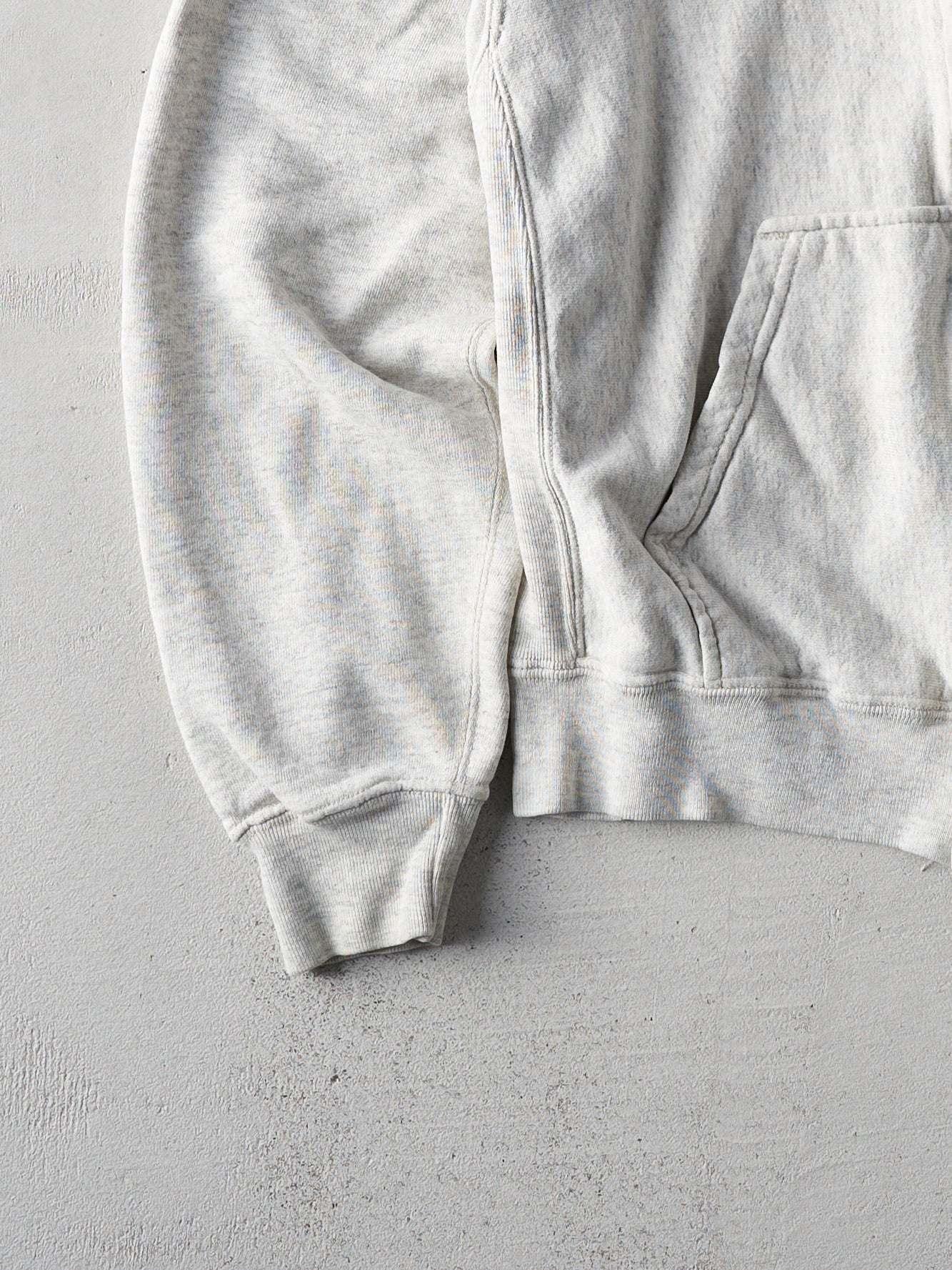 Vintage 90s Light Grey Army Zip Up Hoodie (M)