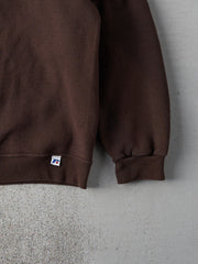 Vintage Chocolate Brown Blank Russell Athletics Boxy Crewneck (L/XL)