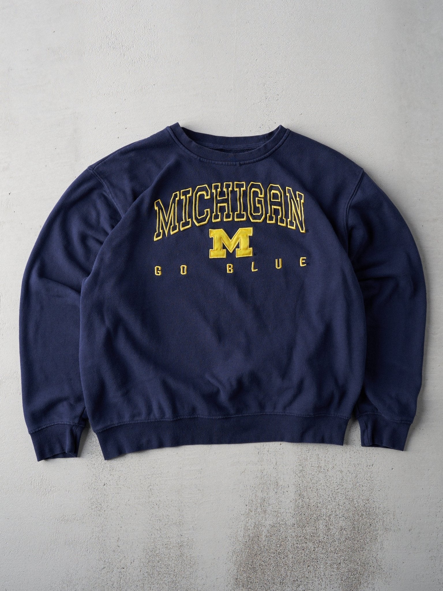 Vintage 90s Navy University of Michigan Boxy Crewneck (L)