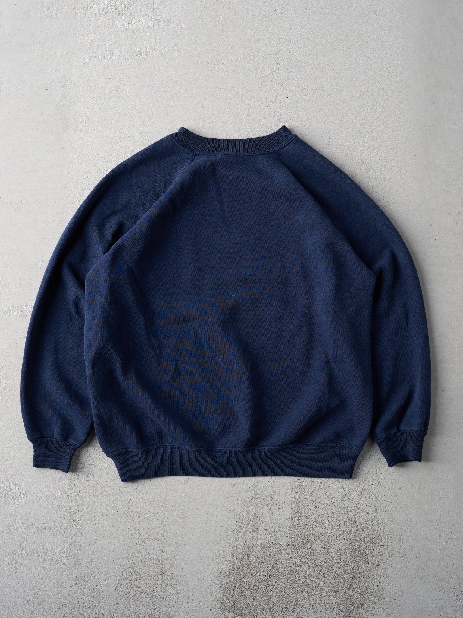 Vintage 80s Navy Blue Boxy Blank Crewneck (M/L)