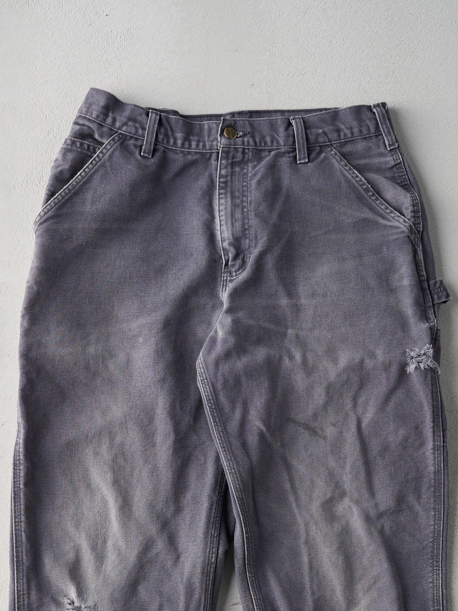 Vintage 90s Grey Dungaree Fit Carhartt Carpenter Pants (32x29.5)