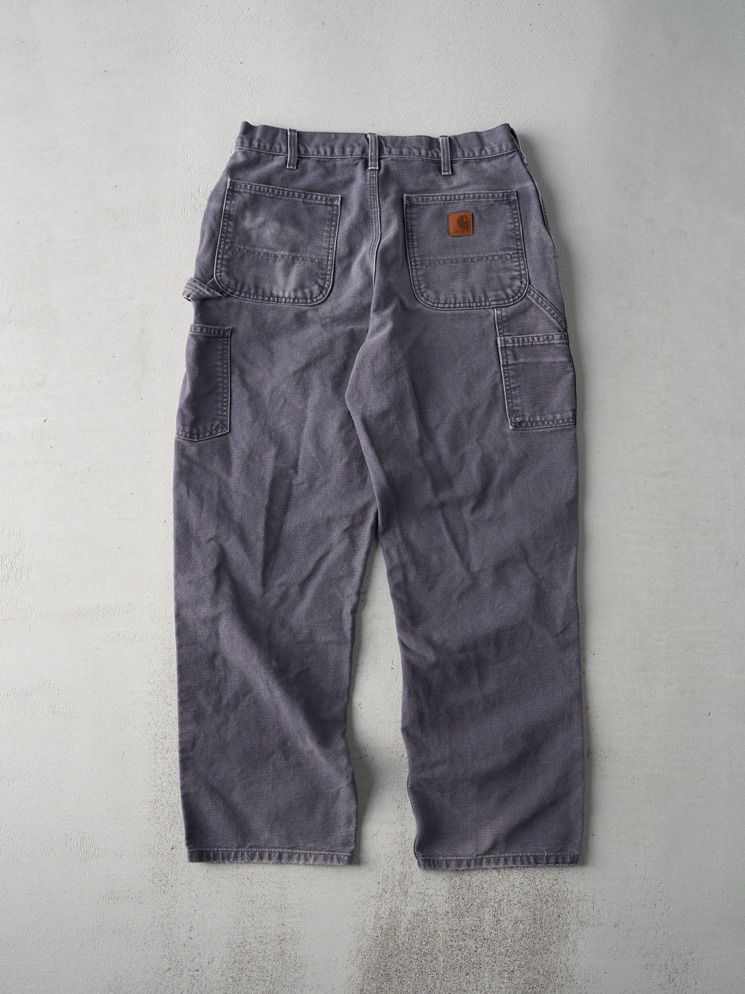 Vintage 90s Grey Dungaree Fit Carhartt Carpenter Pants (32x29.5)