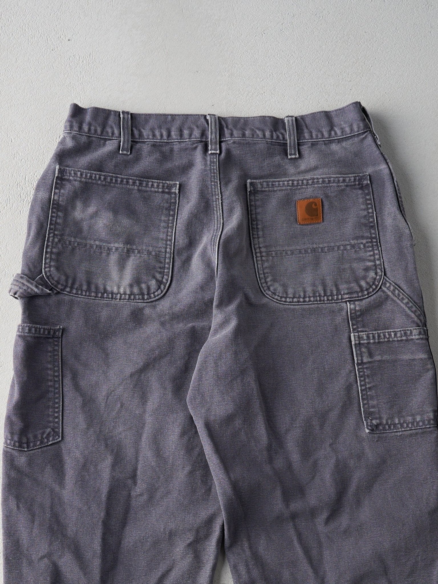 Vintage 90s Grey Dungaree Fit Carhartt Carpenter Pants (32x29.5)