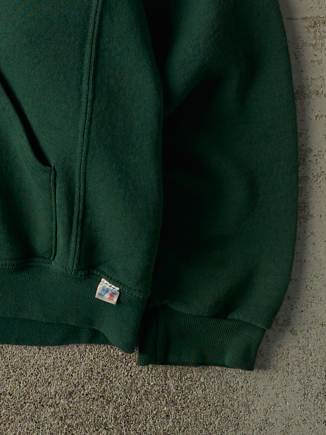 Vintage Y2K Green Russell Athletic Blank Hoodie (M/L)
