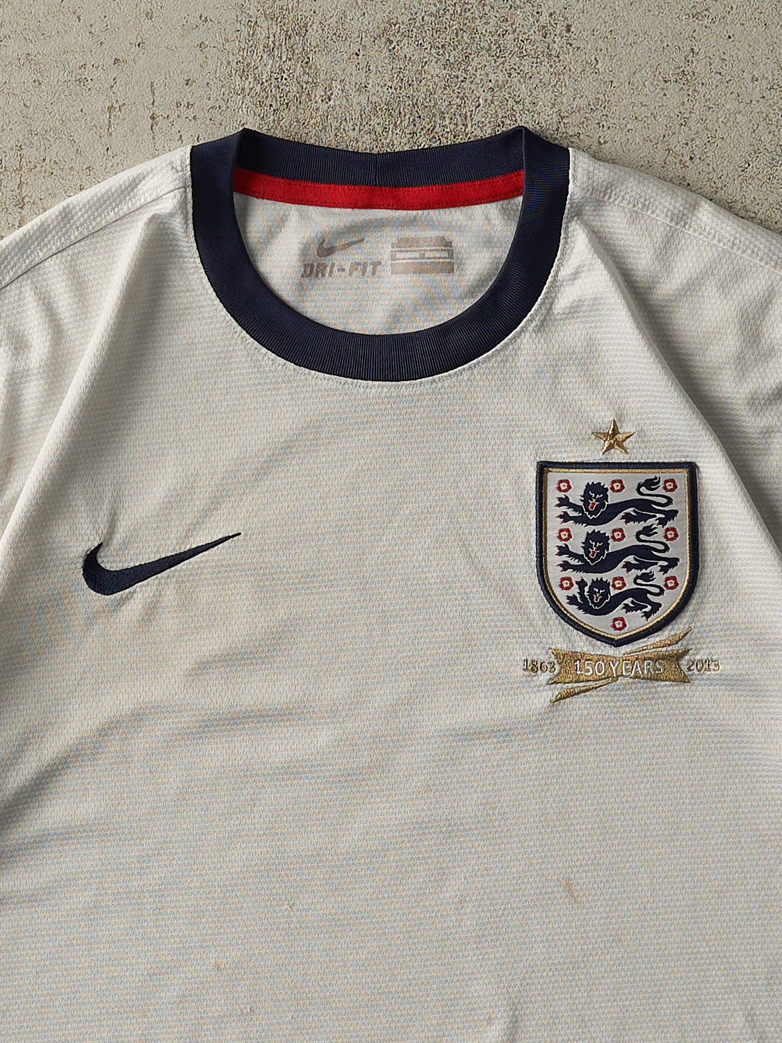 Vintage 13' White Nike England Soccer Jersey (S/M)