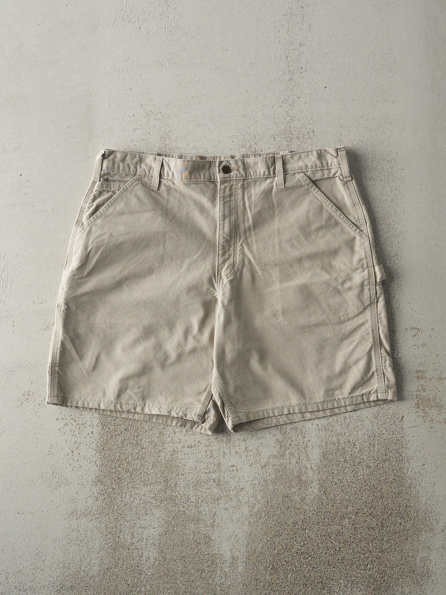 Vintage Y2K Beige Carhartt Lightweight Carpenter Shorts (38x8)