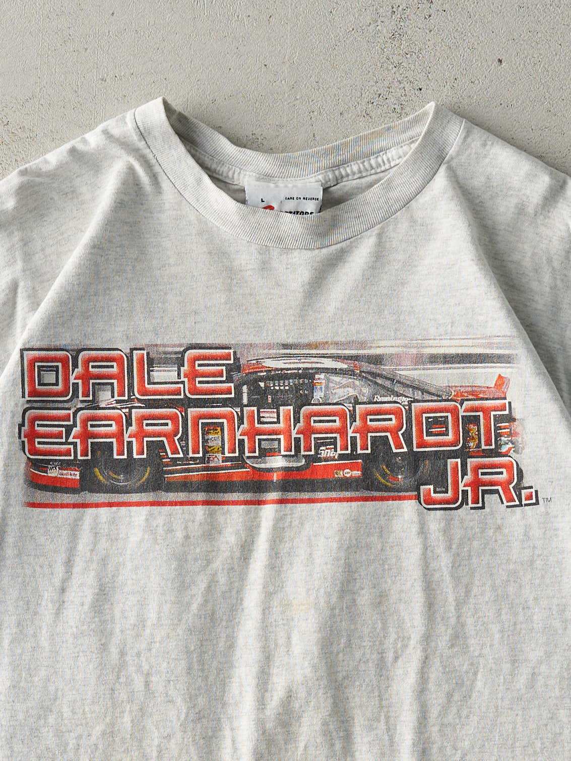 Vintage 02' Heather Grey Dale Earnhardt Jr. Nascar Racing Tee (M/L)