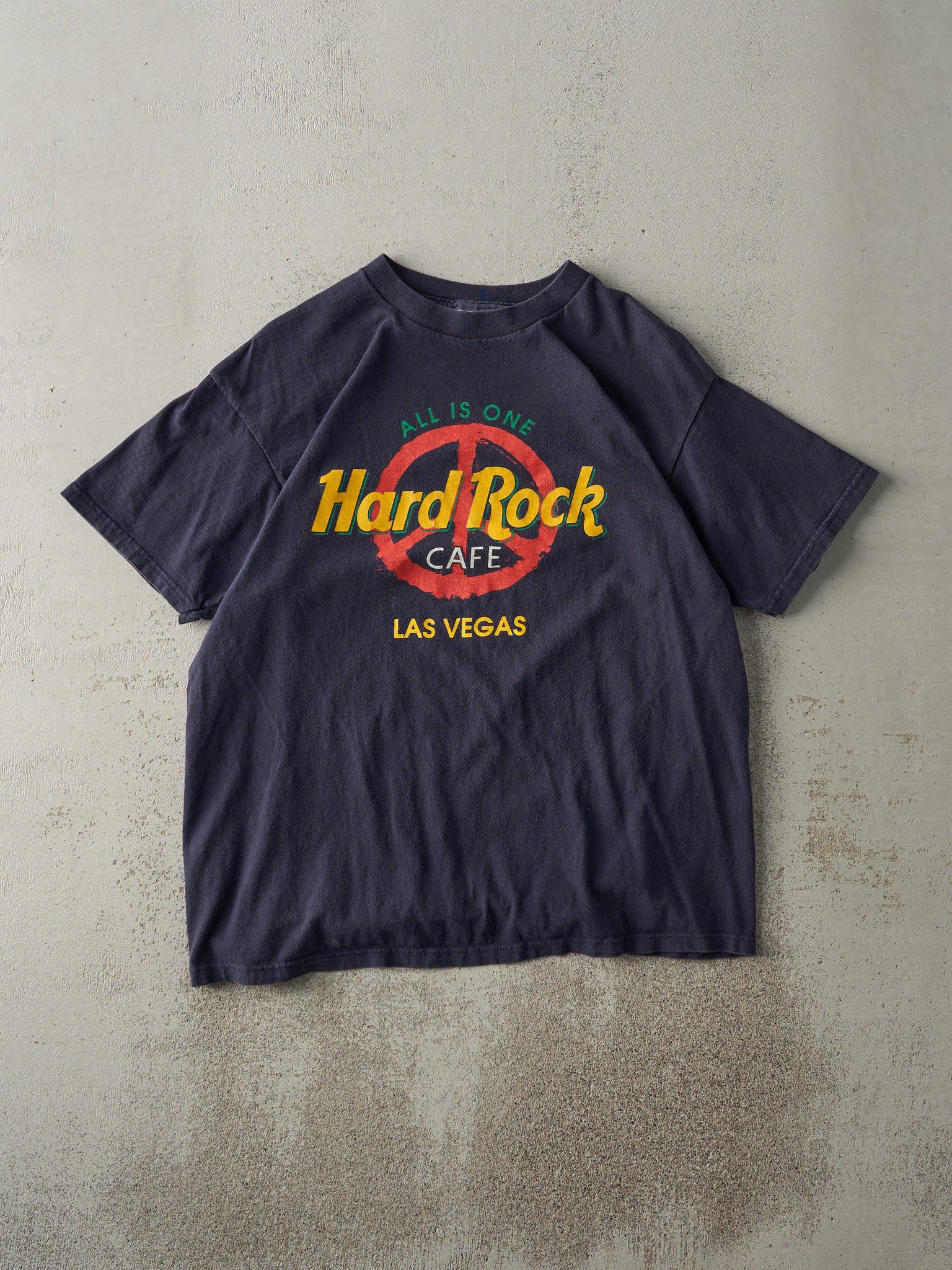 Vintage 90s Navy Blue Hard Rock Cafe Las Vegas Tee (L)