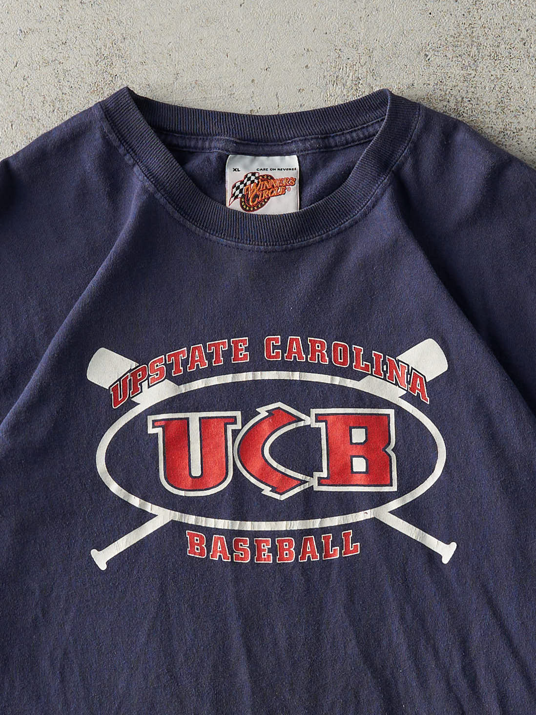 Vintage 90s Navy Blue Upstate Carolina Baseball Tee (L)