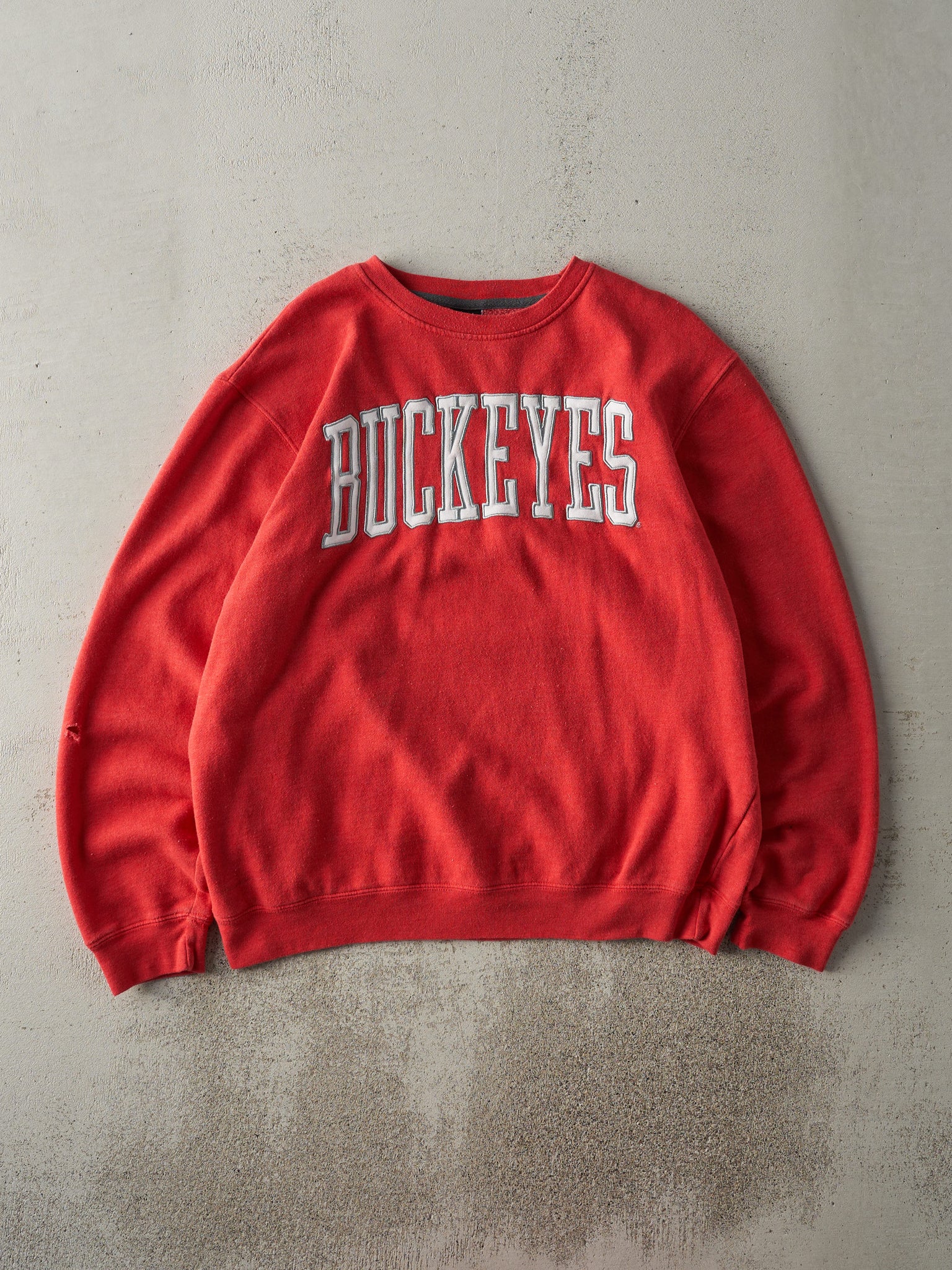 Vintage Y2K Red Ohio State Buckeyes Embroidered Boxy Crewneck (L)