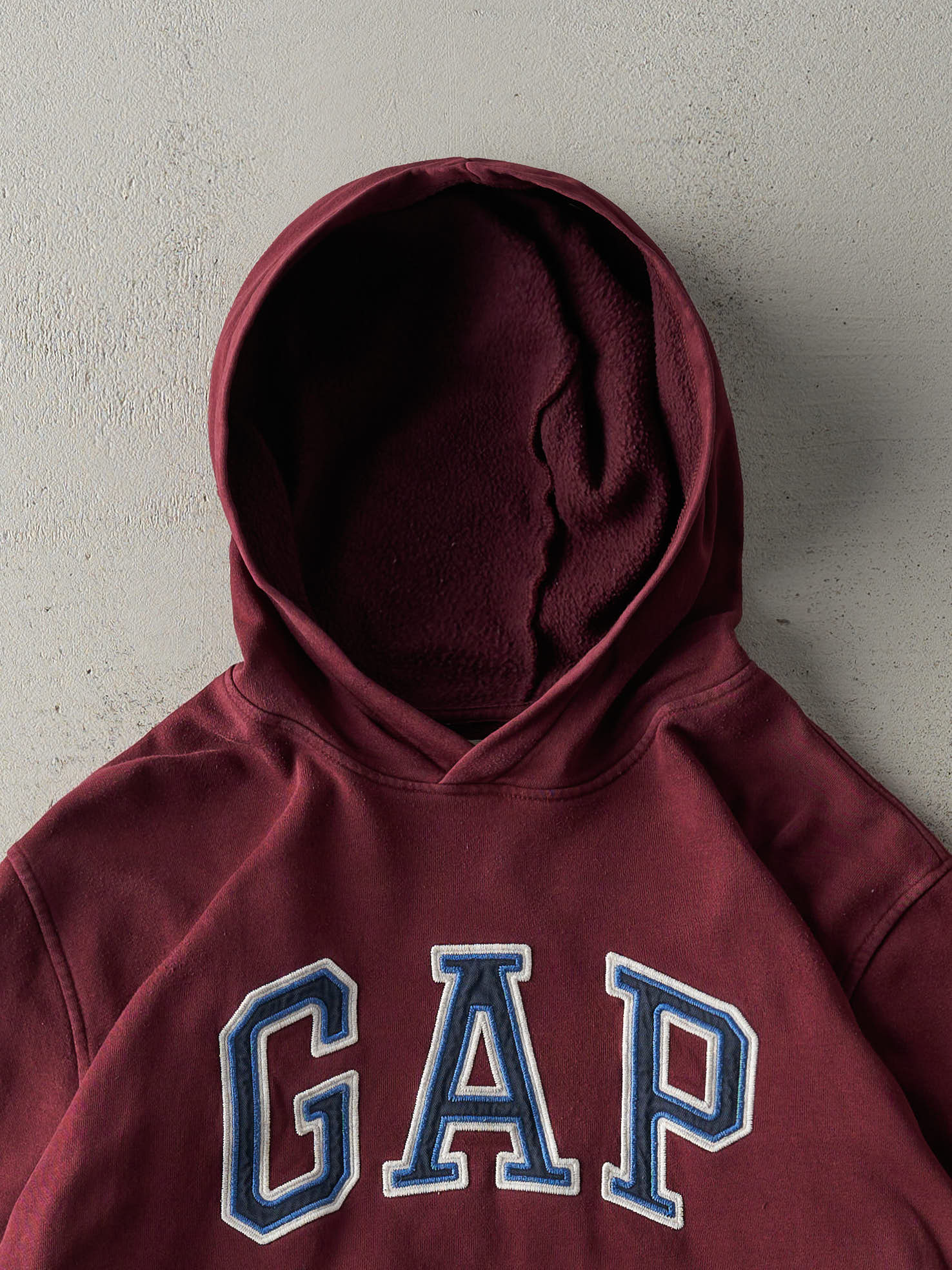 Vintage Y2K Burgundy Gap Hoodie (L/XL)