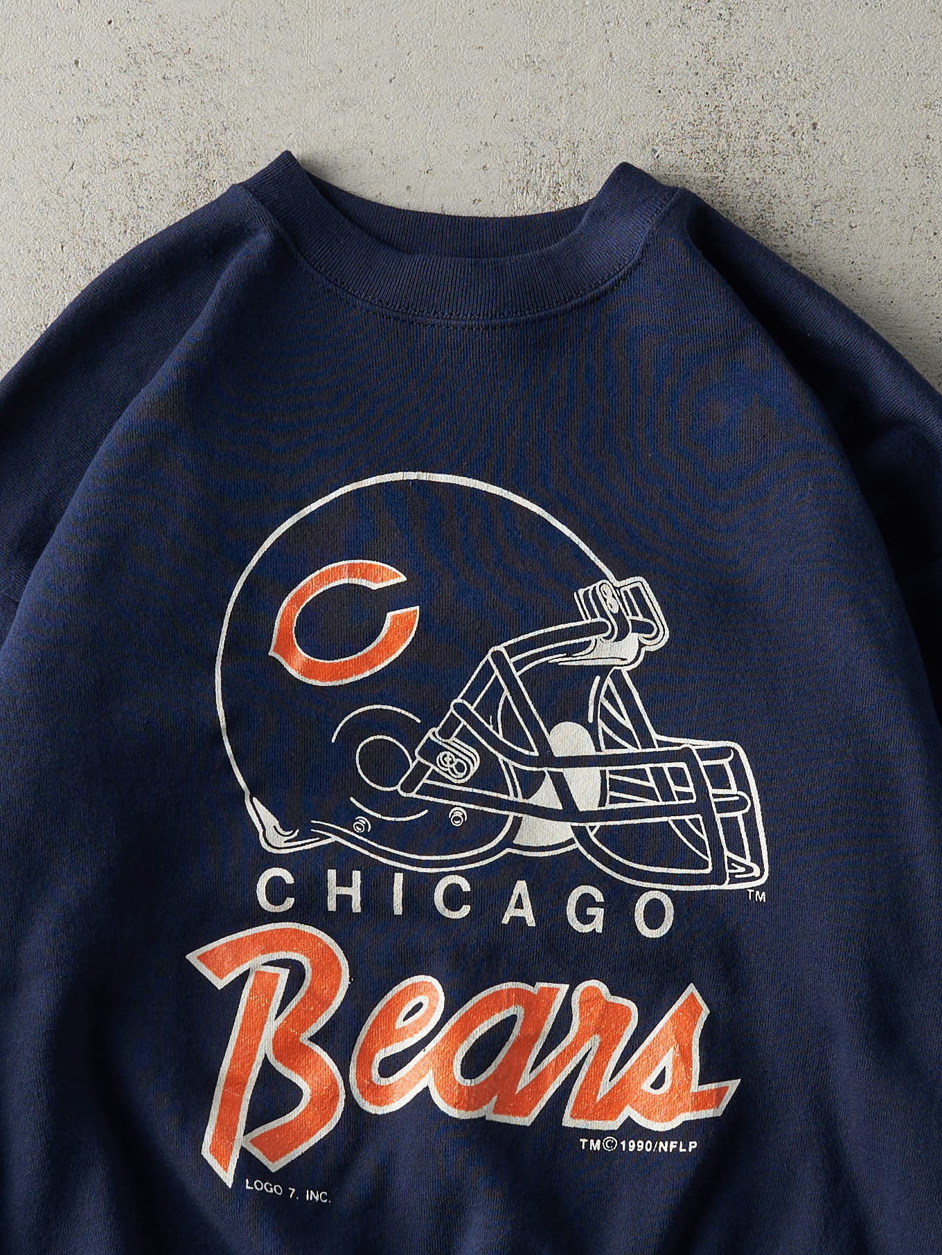 Vintage 90' Navy Blue Chicago Bears Boxy Crewneck (M/L)