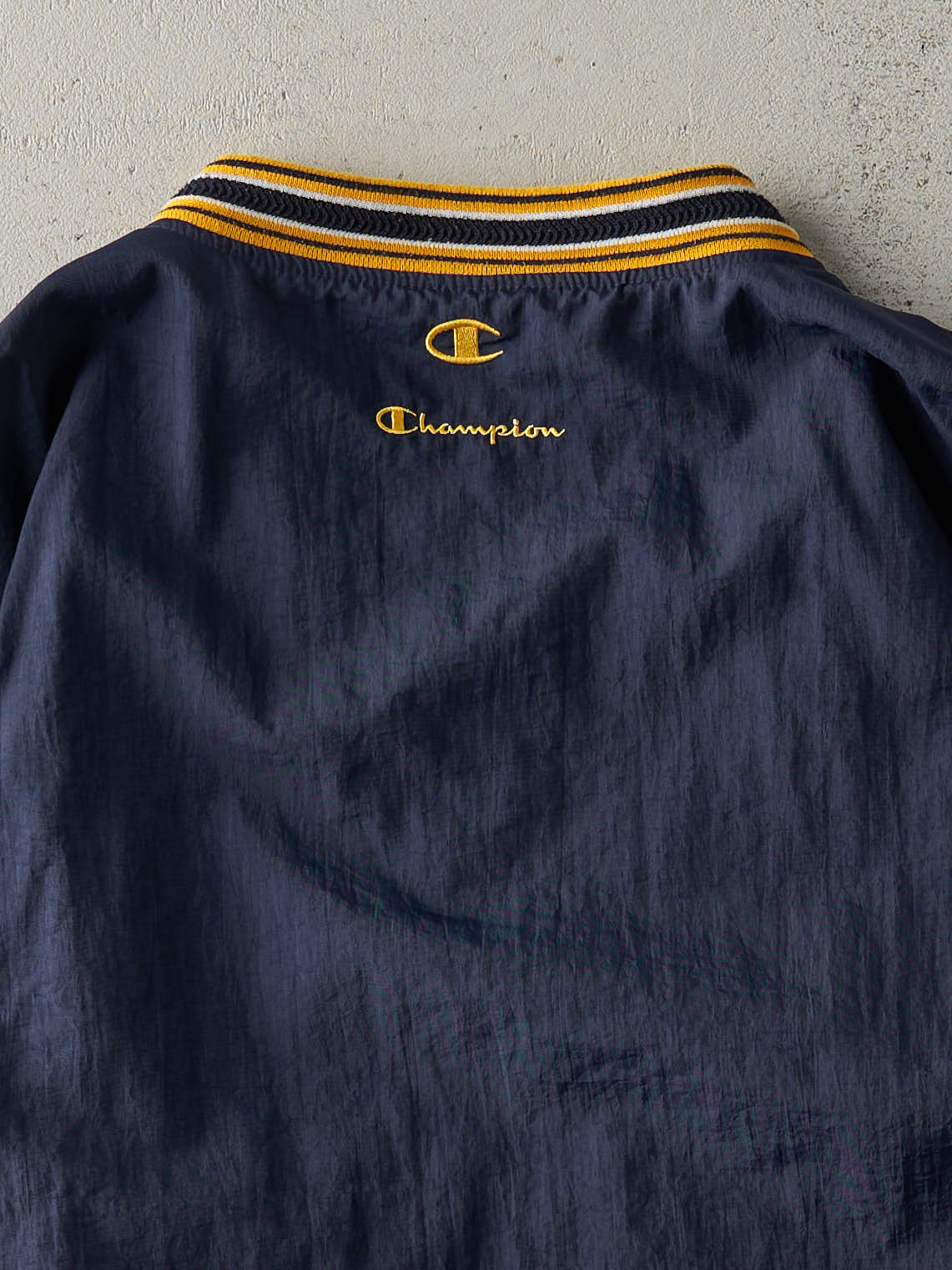 Vintage 90s Navy Blue University of Michigan Pullover Coaches Jacket (XL/XXL)