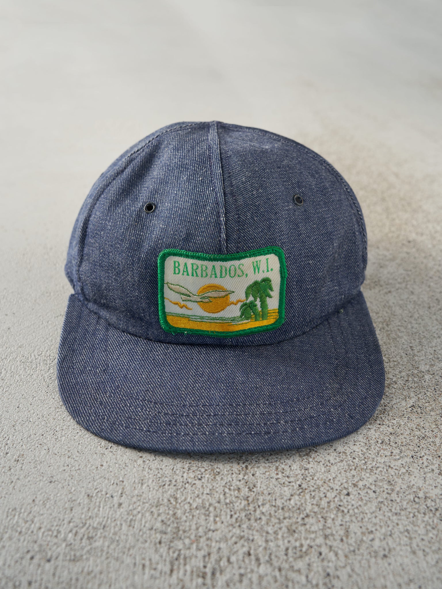 Vintage 80s Blue Barbados, W.I. Snapback Hat