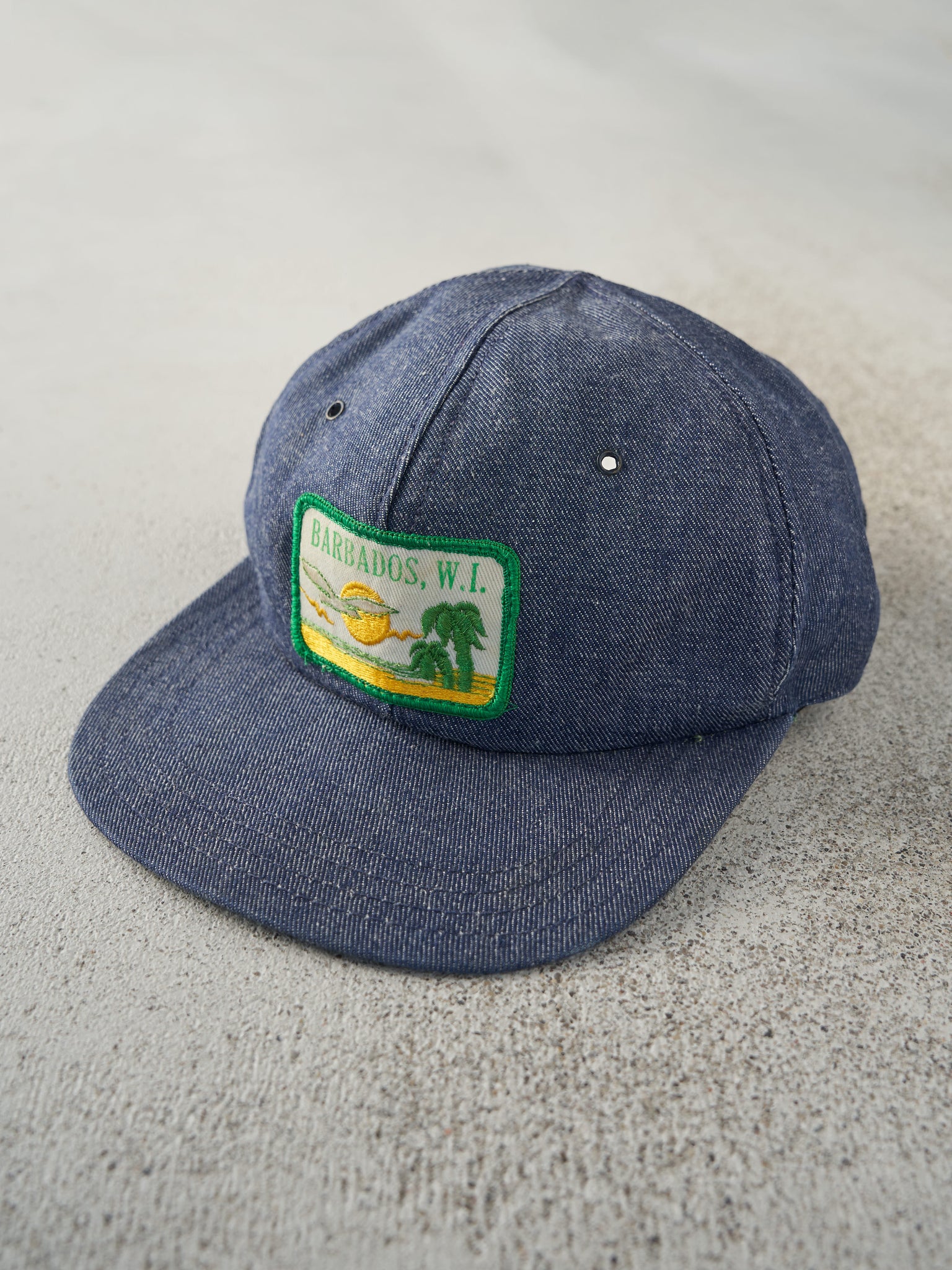 Vintage 80s Blue Barbados, W.I. Snapback Hat