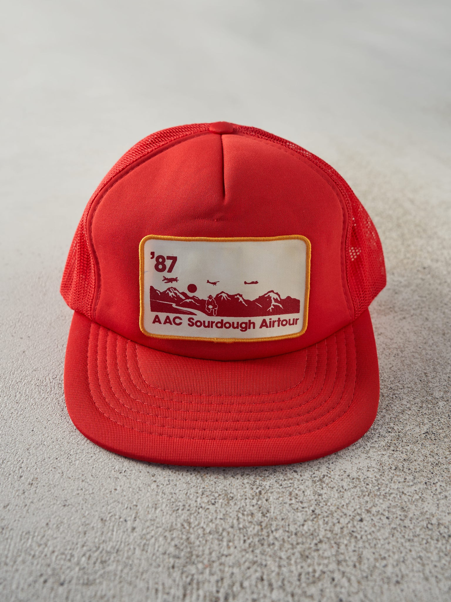 Vintage 87' Red AAC Sourdough Airtour Foam Trucker Hat