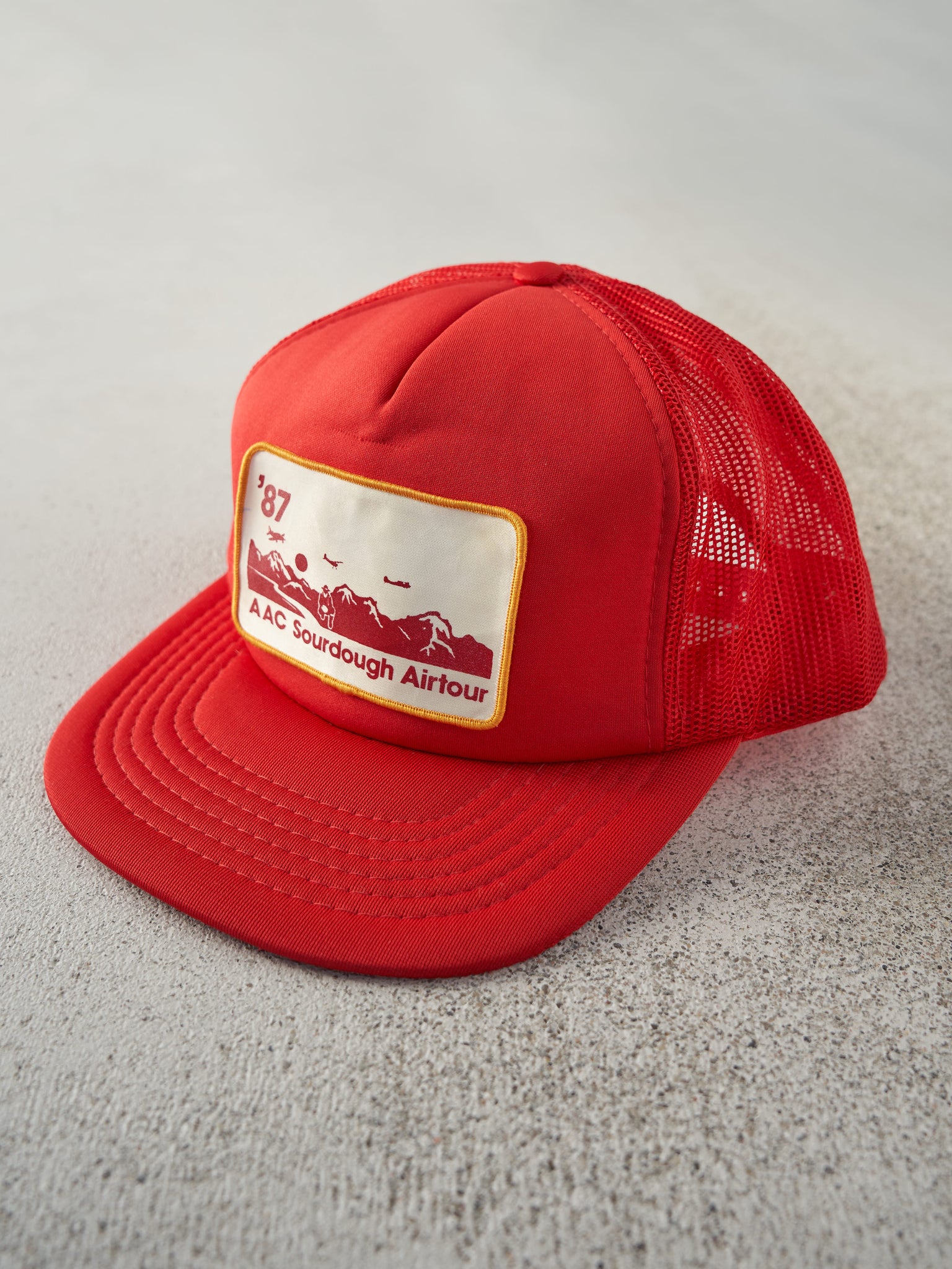 Vintage 87' Red AAC Sourdough Airtour Foam Trucker Hat