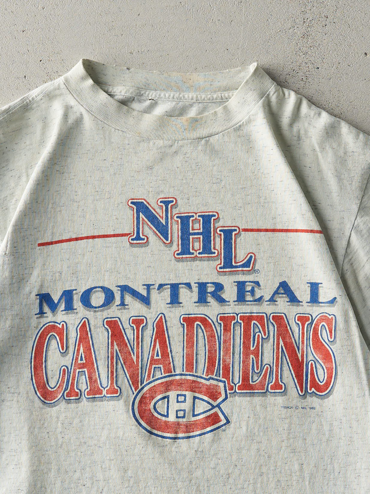 Vintage 92' Heather Grey Montreal Canadians Single Stitch Tee (M)