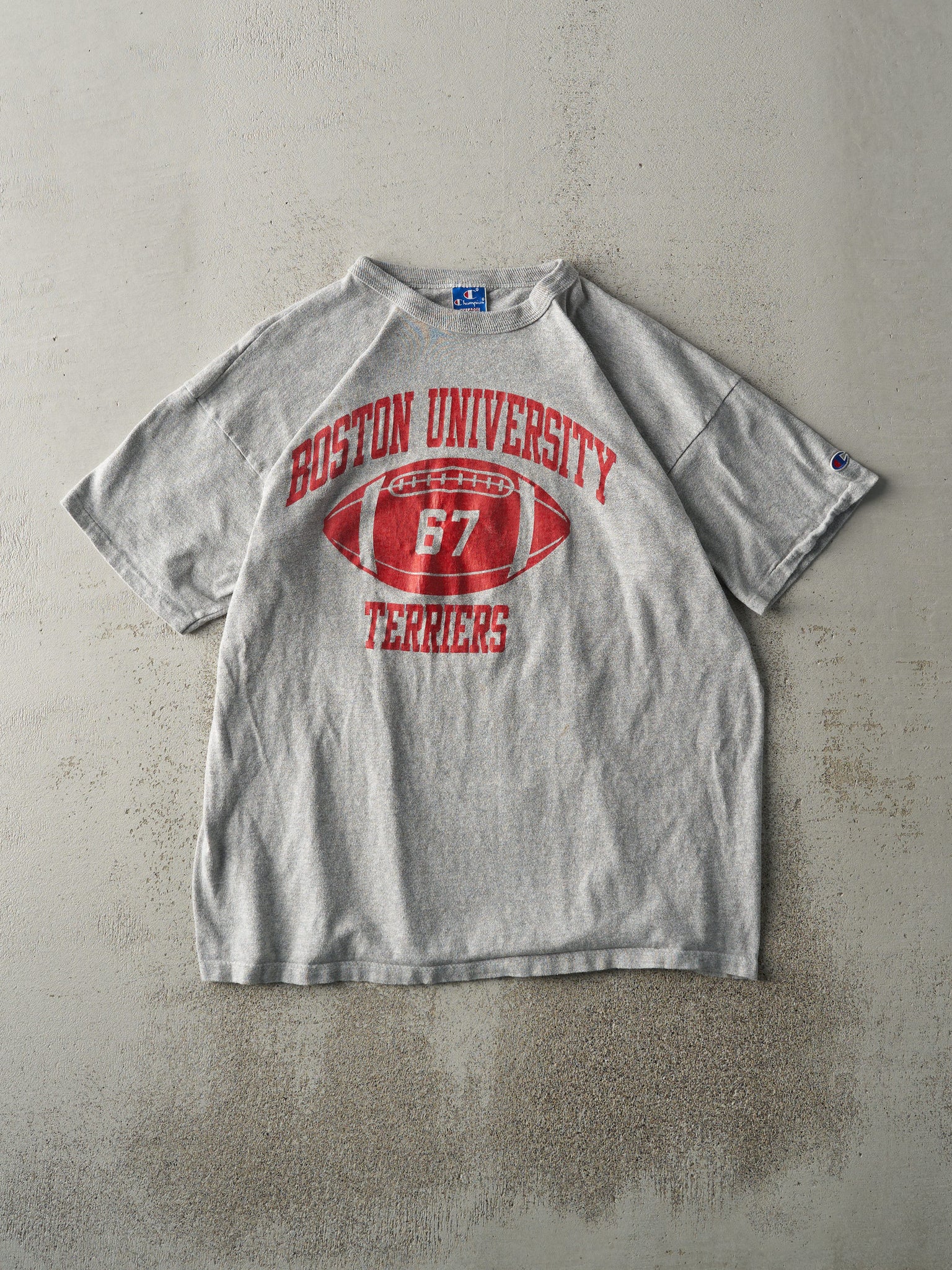 Vintage 90s Grey Champion Boston University Terriers Tee (L)